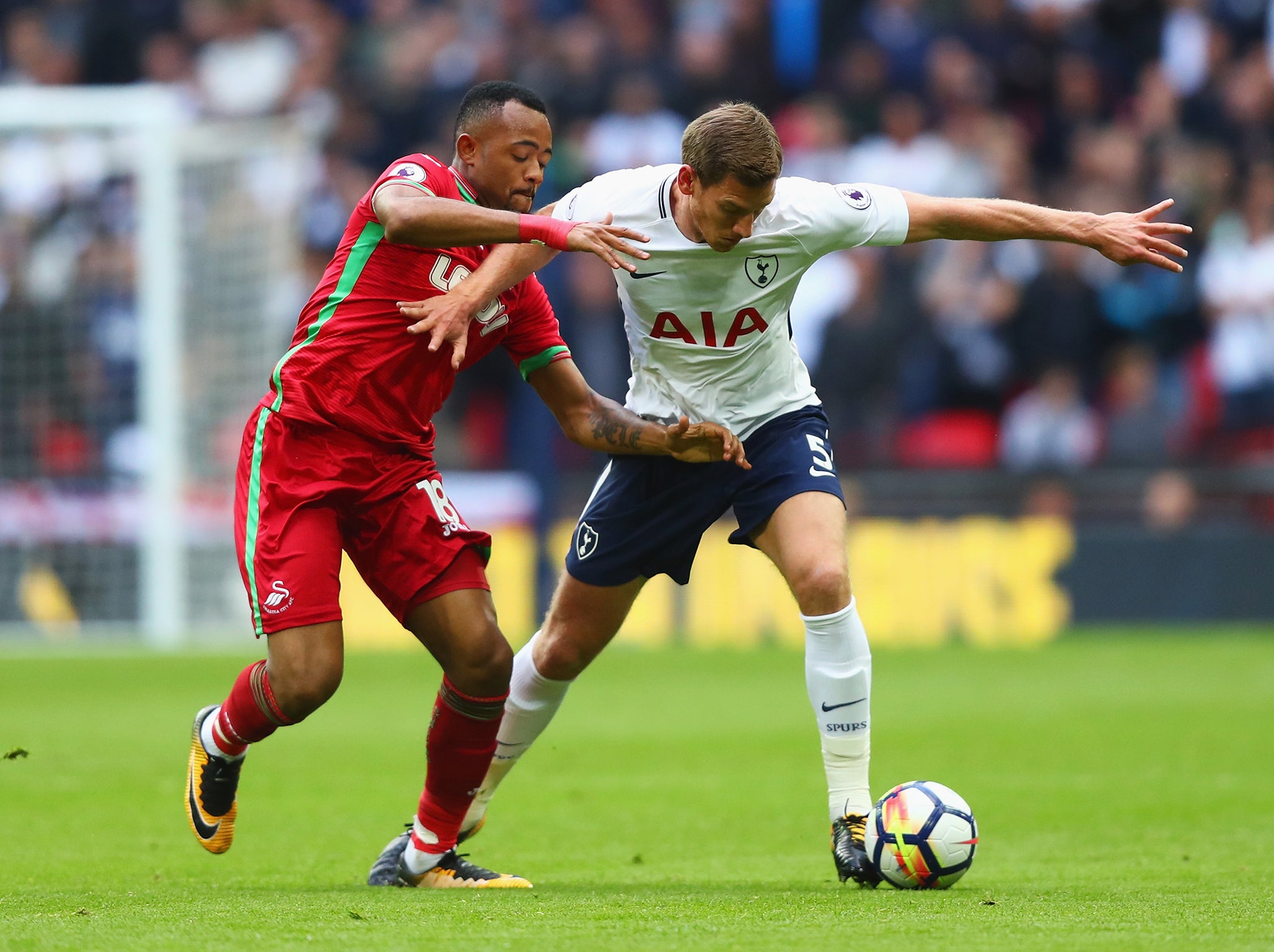 Tottenham are looking for their first league win at Wembley