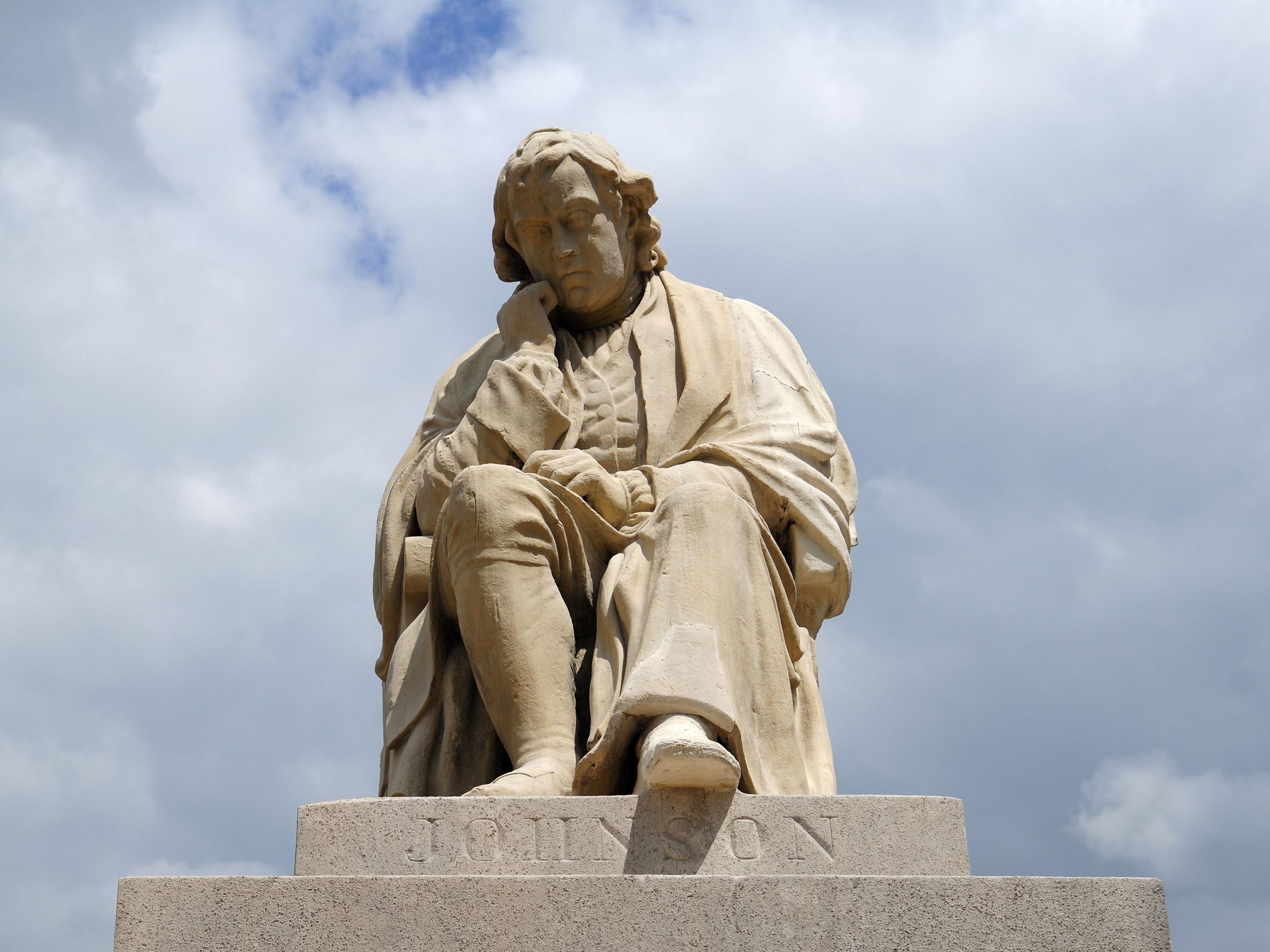 Monument to the English scholar Samuel Johnson in Market Street, Lichfield