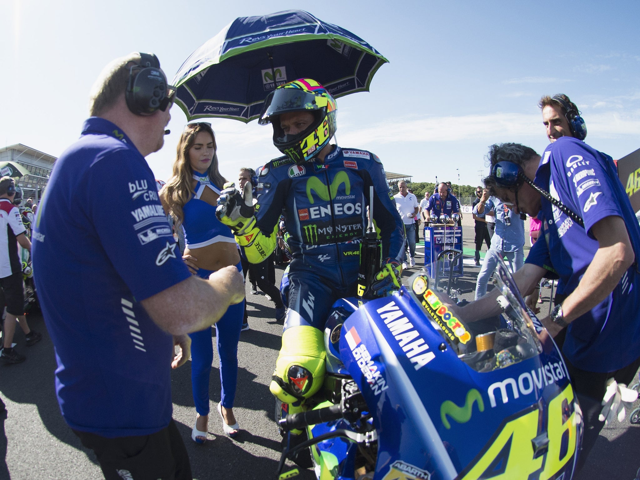 Rossi had his session cut short by rain