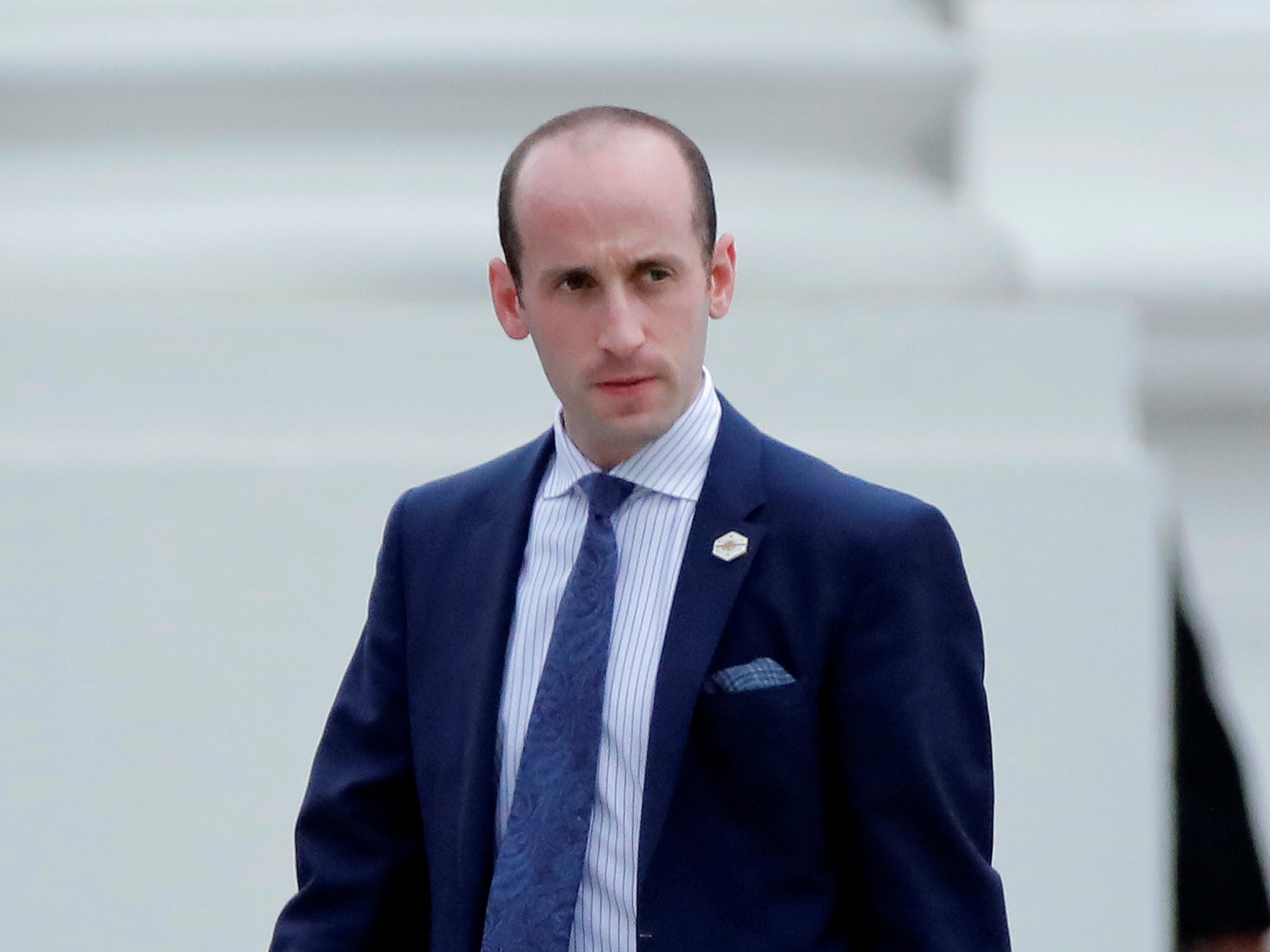 Senior adviser Stephen Miller leaves the White House