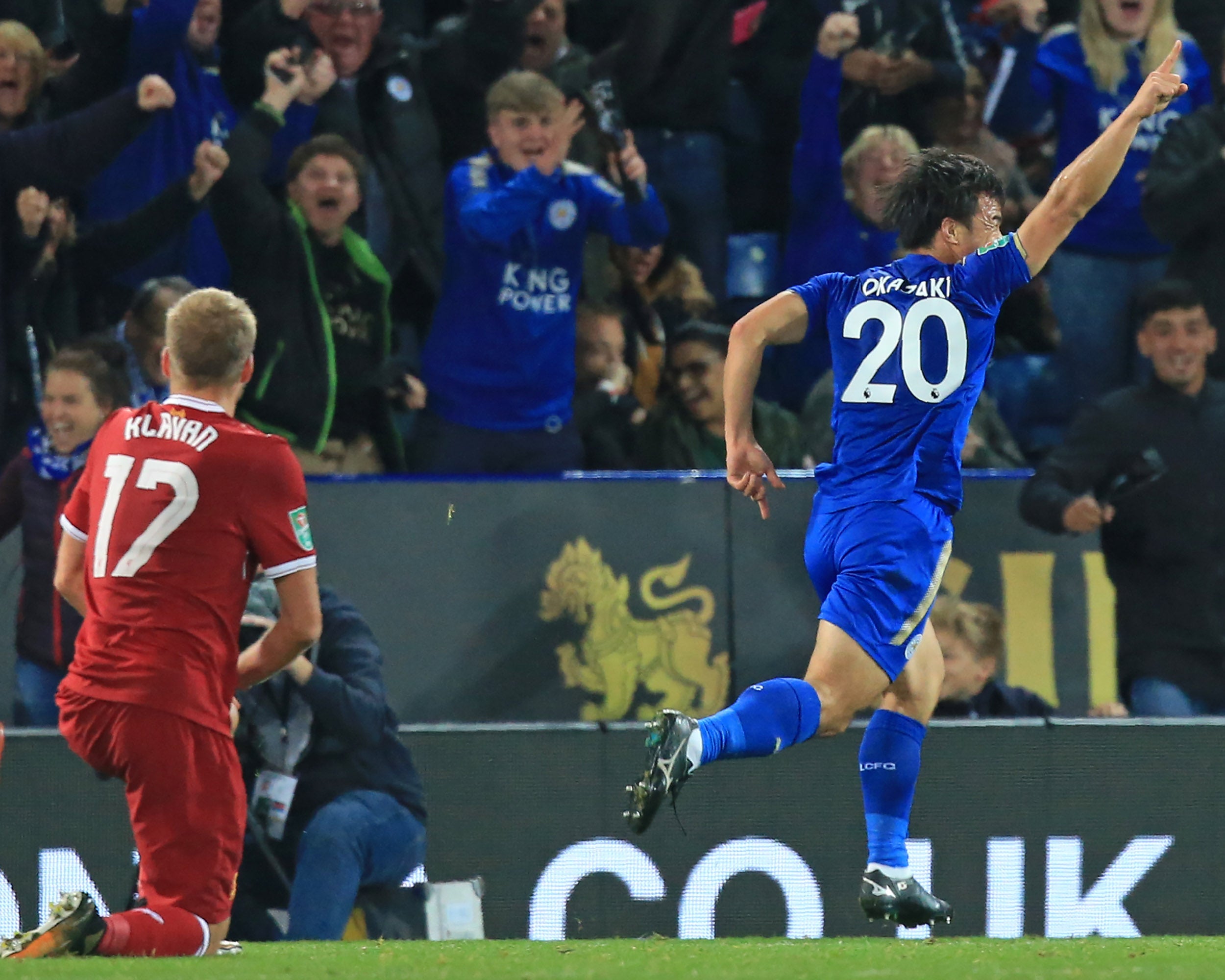 Okazaki opened the scoring against the run of play