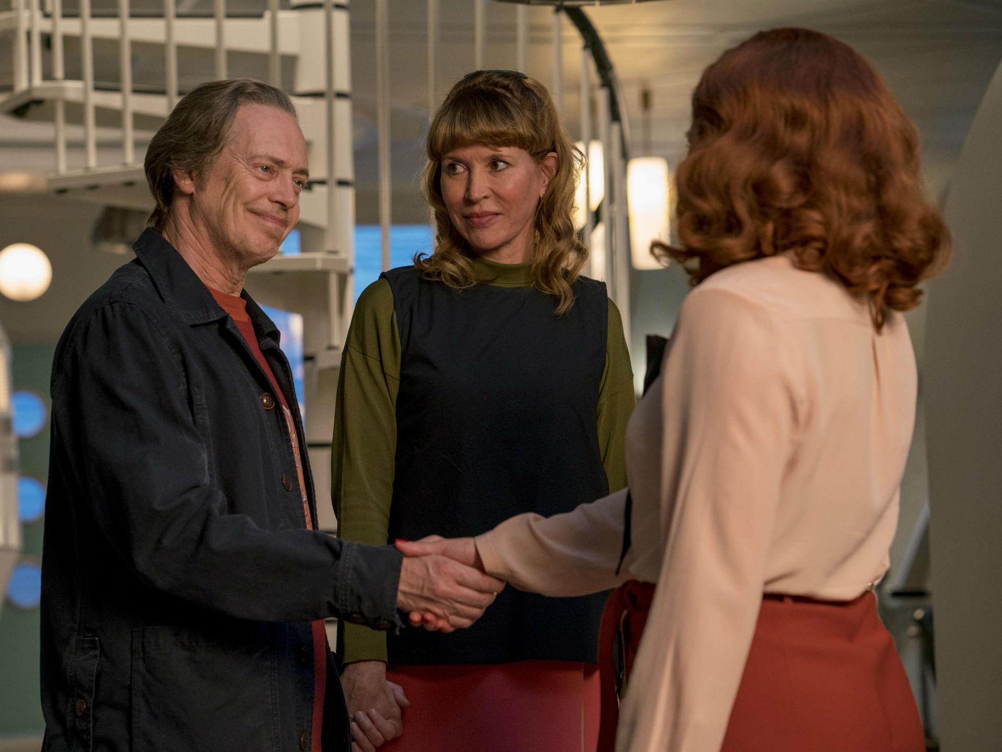 Buscemi as Ed Morris, Julia Davis as Sally and Knudsen as Jill in the ‘Crazy Diamond’ episode of ‘Electric Dreams’