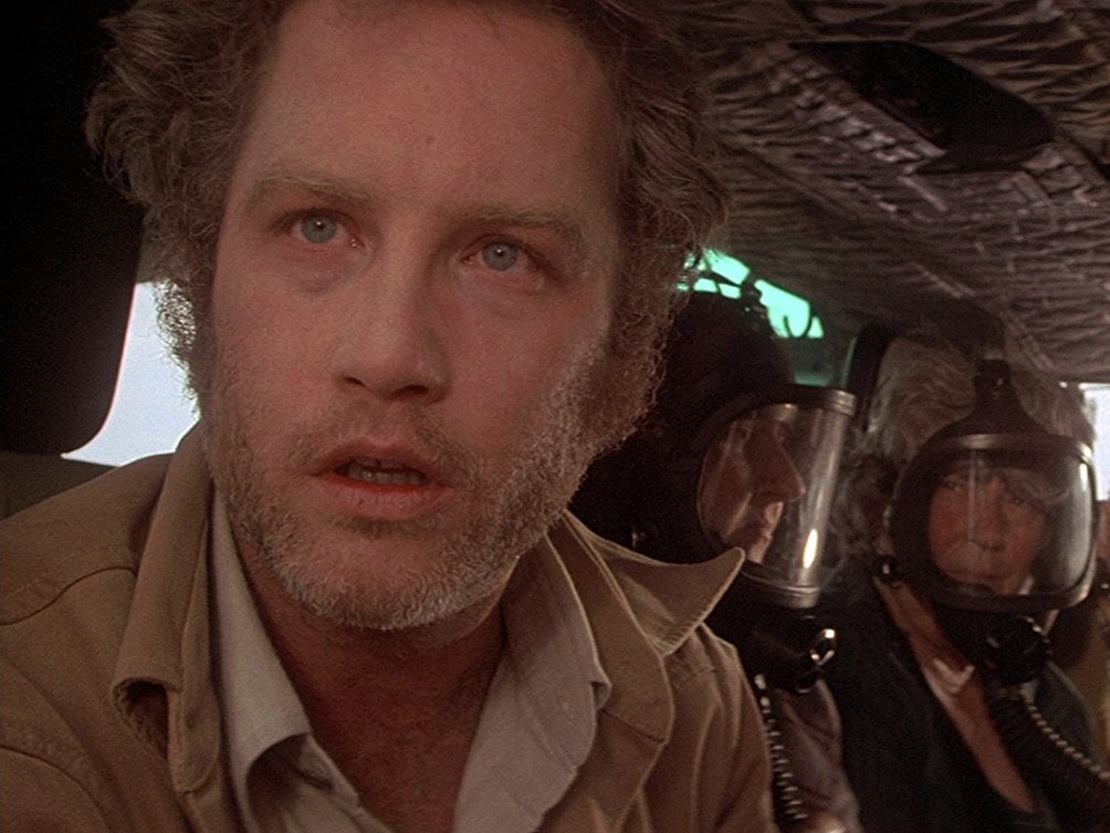 Richard Dreyfuss’s character doesn’t fight the heavenly creatures – he joins them