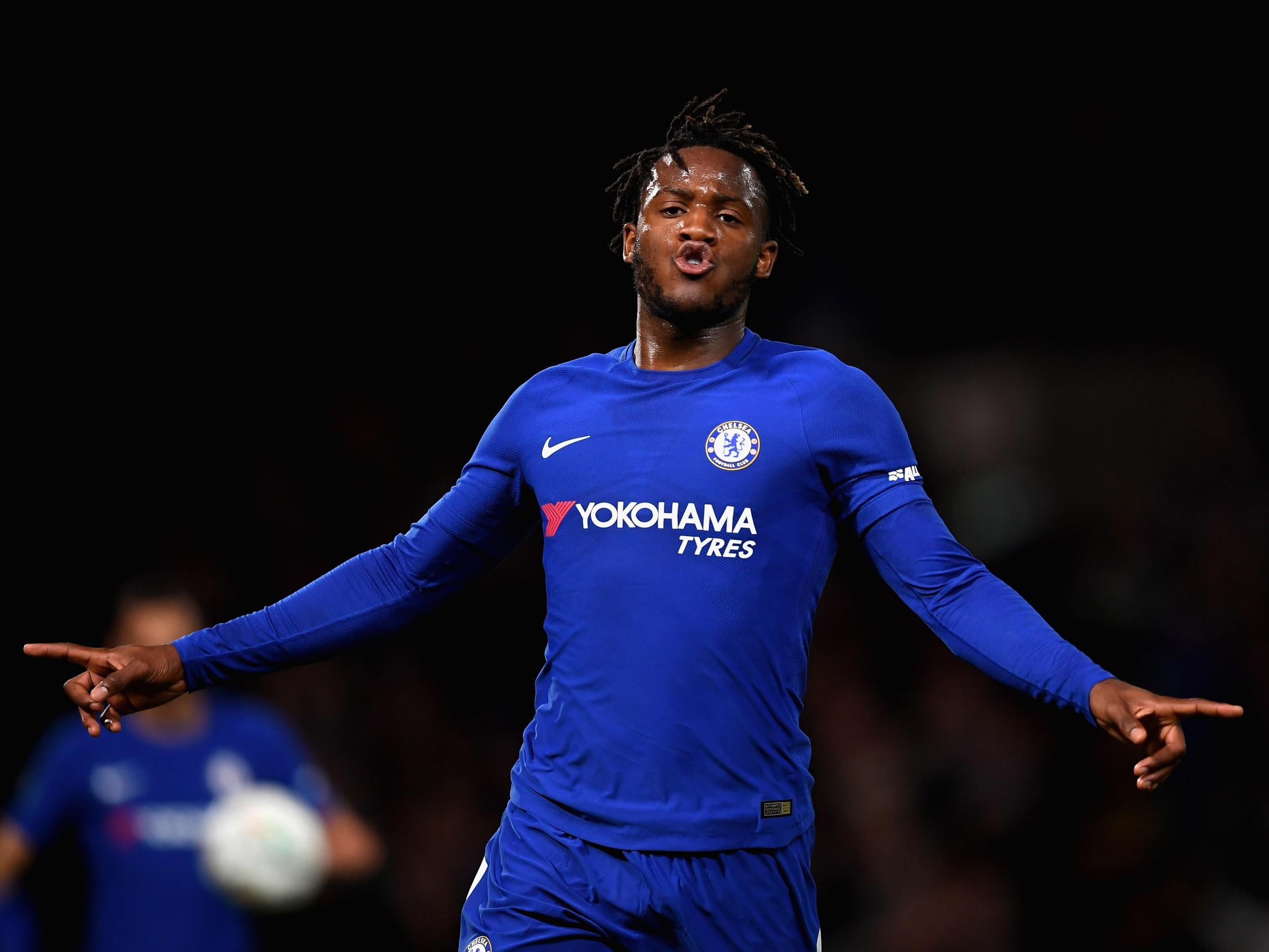 Michy Batshuayi is expected to lead the line for Chelsea