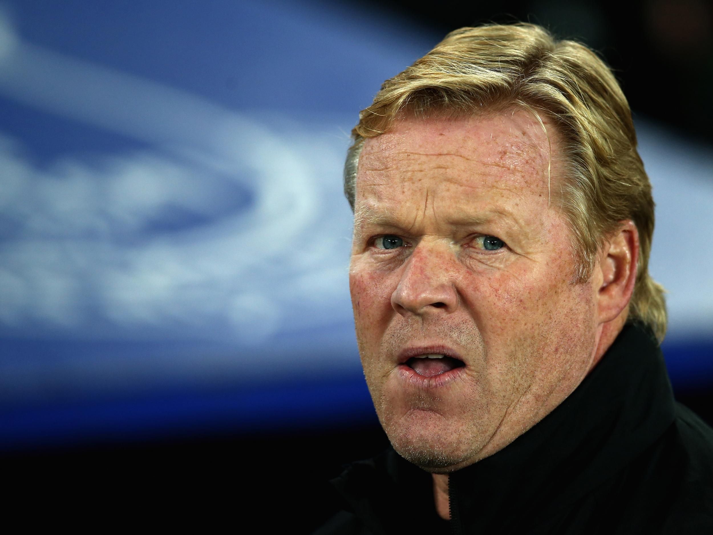 Ronald Koeman made eight changes to his Everton side