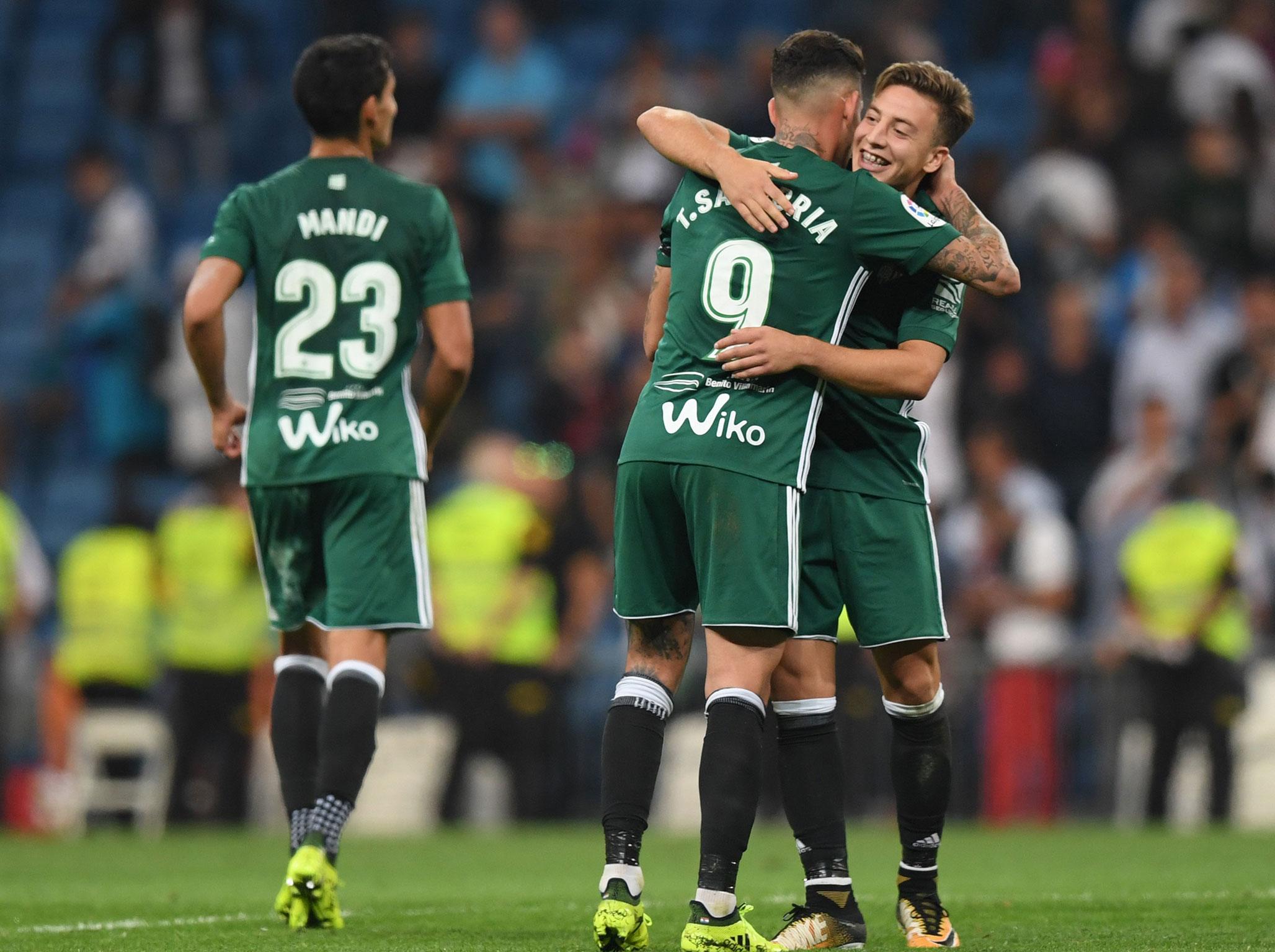 &#13;
Antonio Sanabria stunned the hosts with the only goal of the game at the Bernabeu &#13;