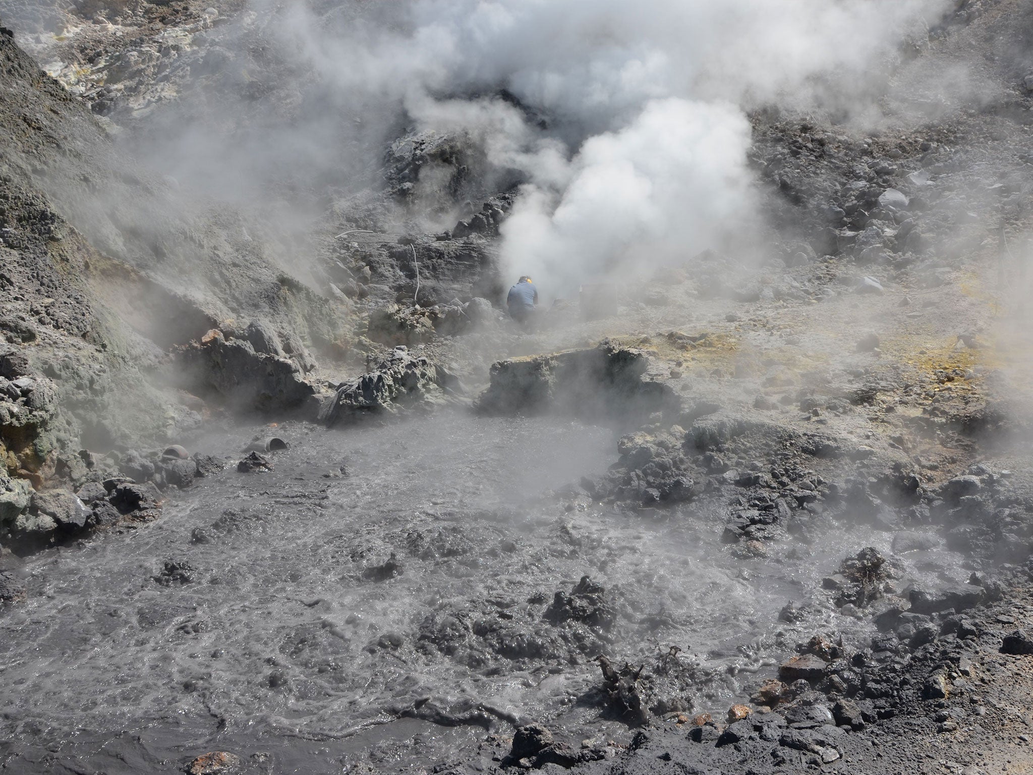 The volcanic field, near Naples in southern Italy, is known as the 'Phlegraean' fields in Greek or 'burning' fields in English