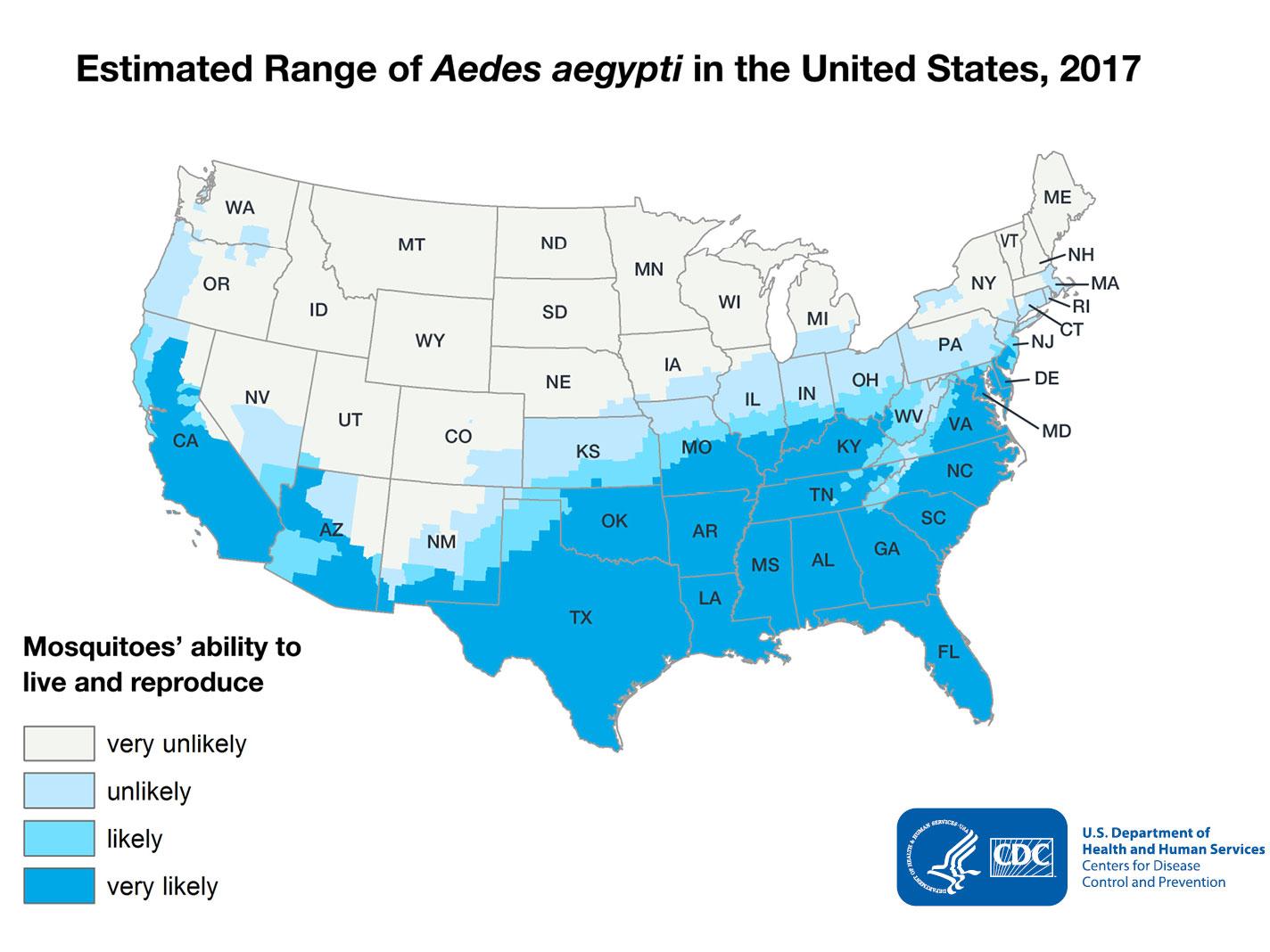 Mosquitoes could start spreading deadly diseases across a huge swathe of the US