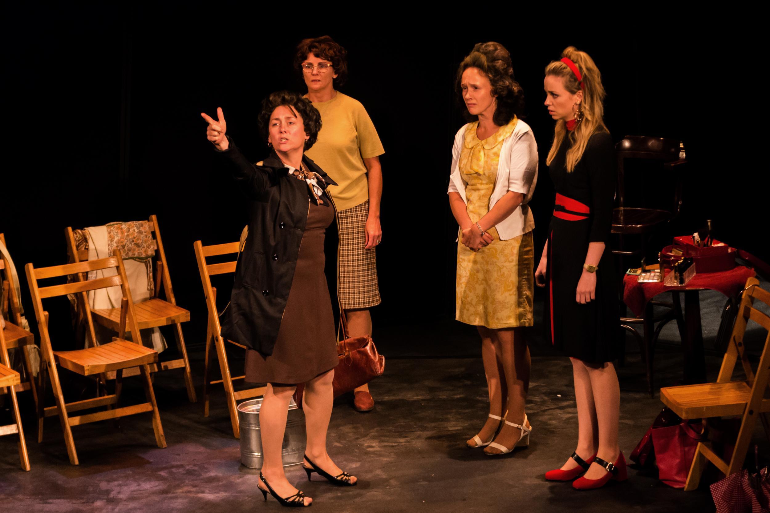 (From left) Bethan Thomas, Michelle McTernan, Charlotte Gray and Antonia Kinlay are unmissable as Rona, Marilyn, Sian and ‘Revlon’ respectively