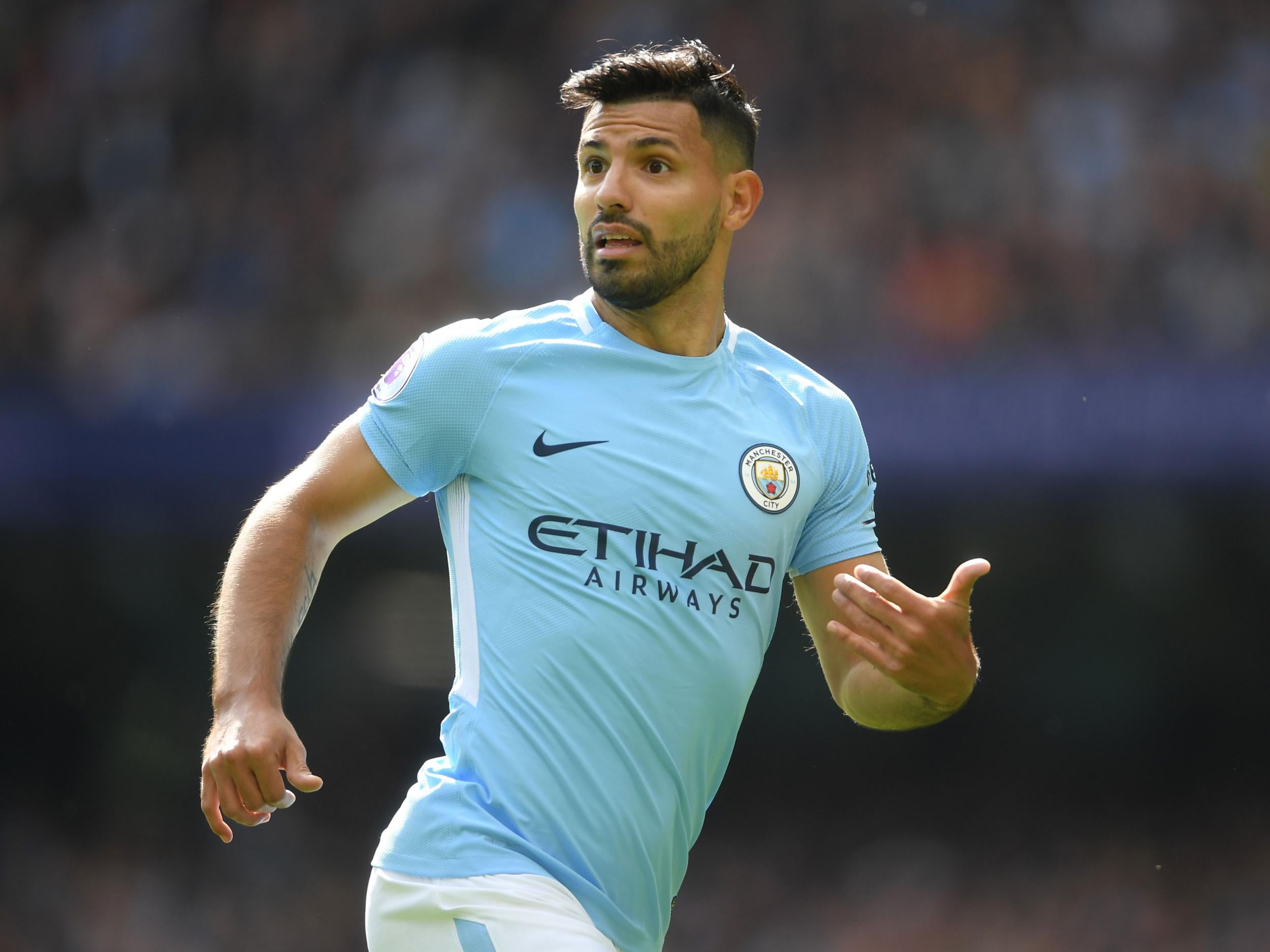 Aguero will miss the weekend's clash with Chelsea