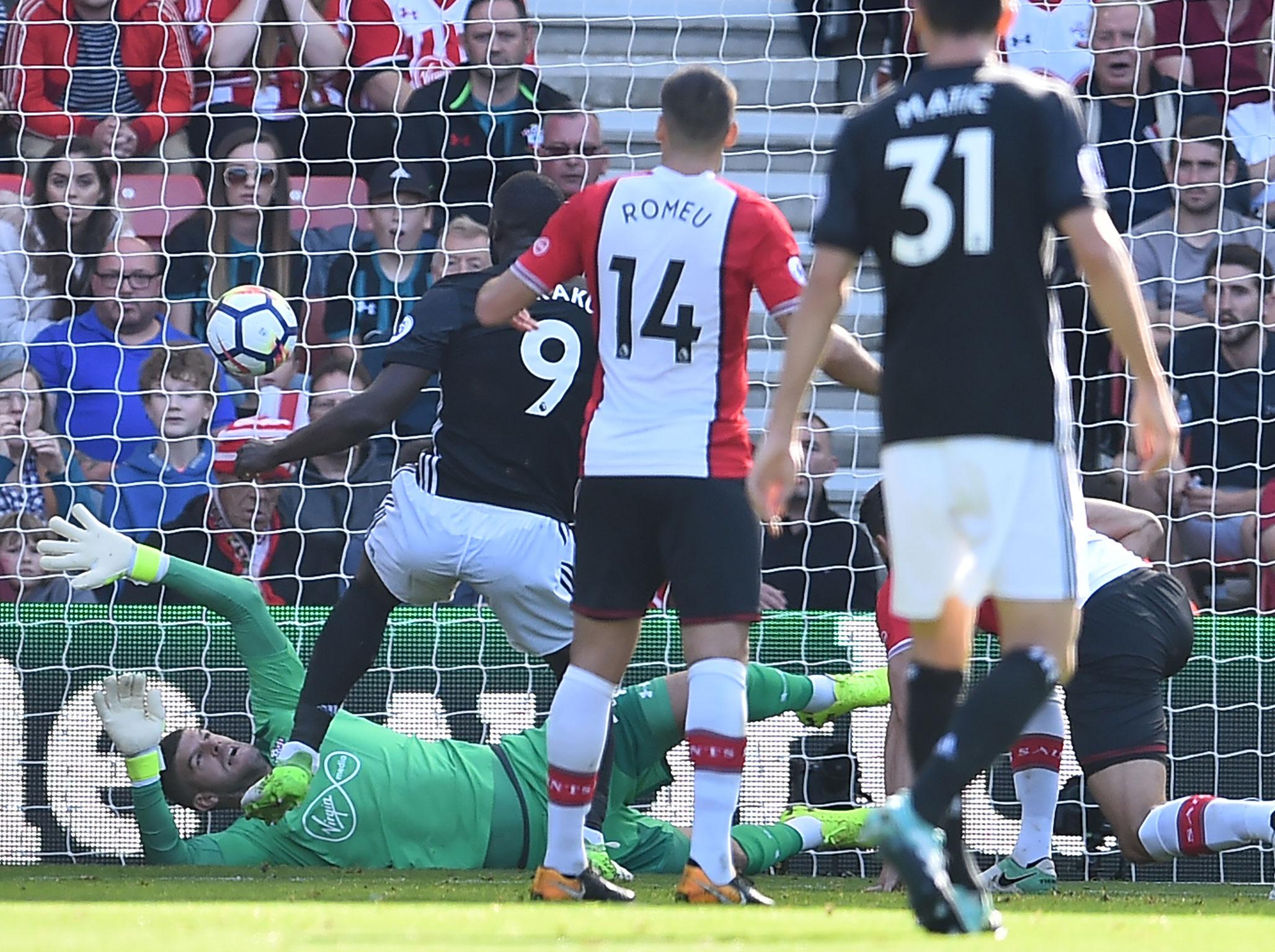 Lukaku gave United the lead from close range