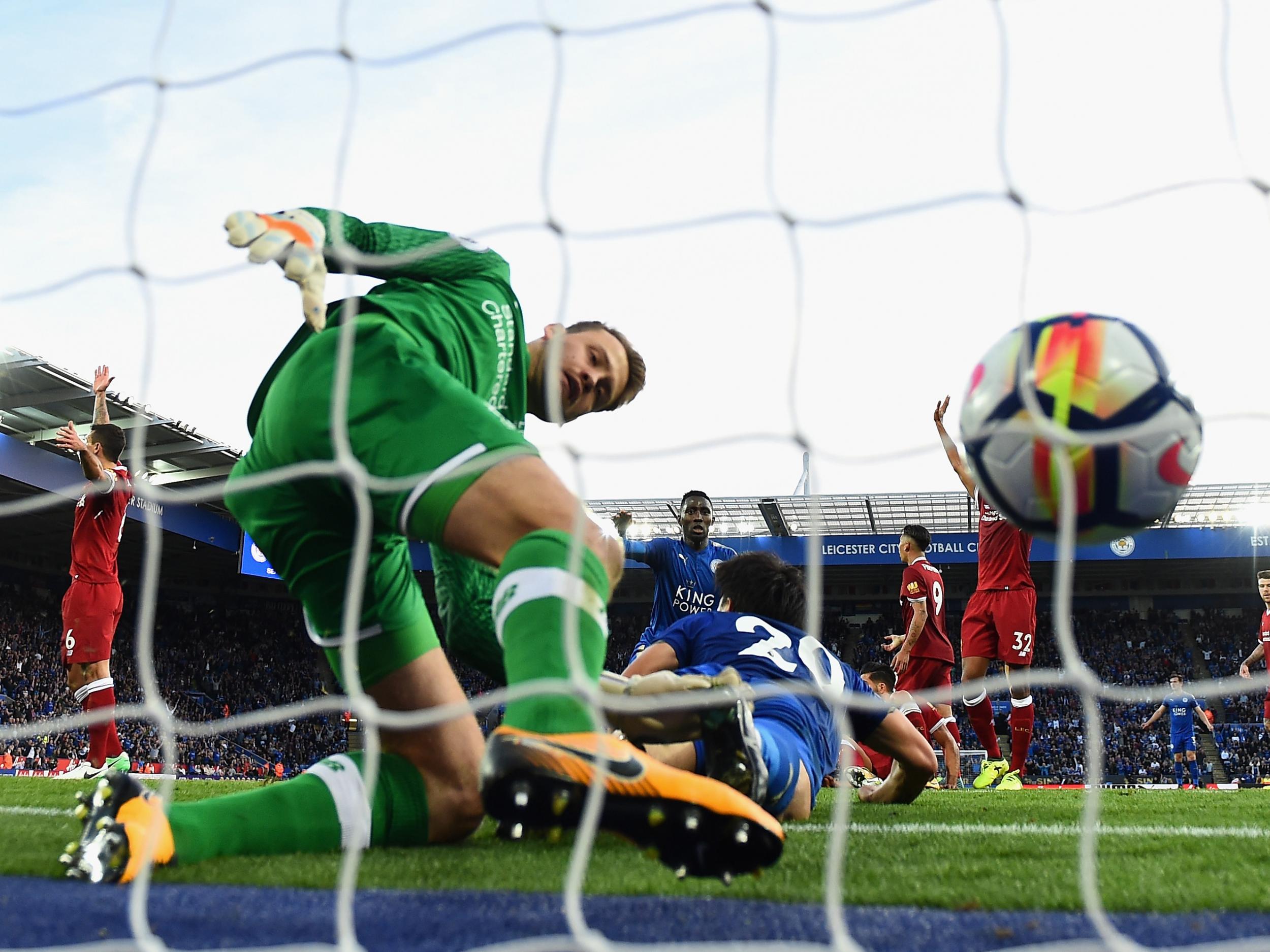 &#13;
Simon Mignolet was at fault for Leicester's opener and gave a penalty away &#13;