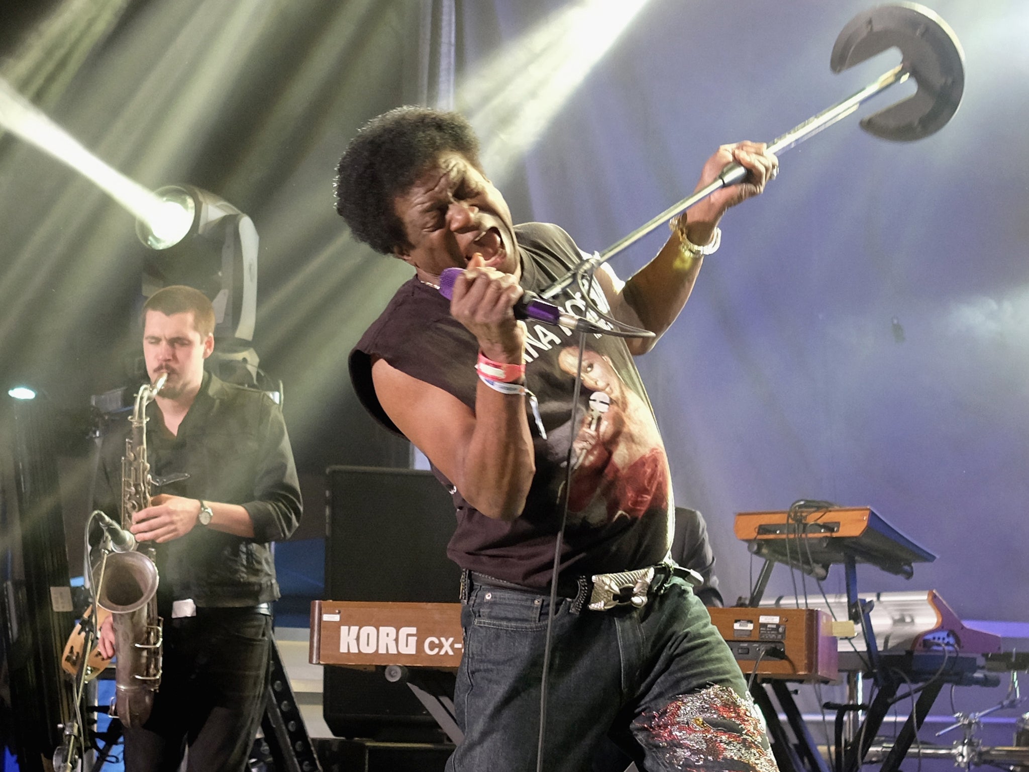 Singer Charles Bradley and The Extraordinaires perform onstage at the 2016 SXSW festival