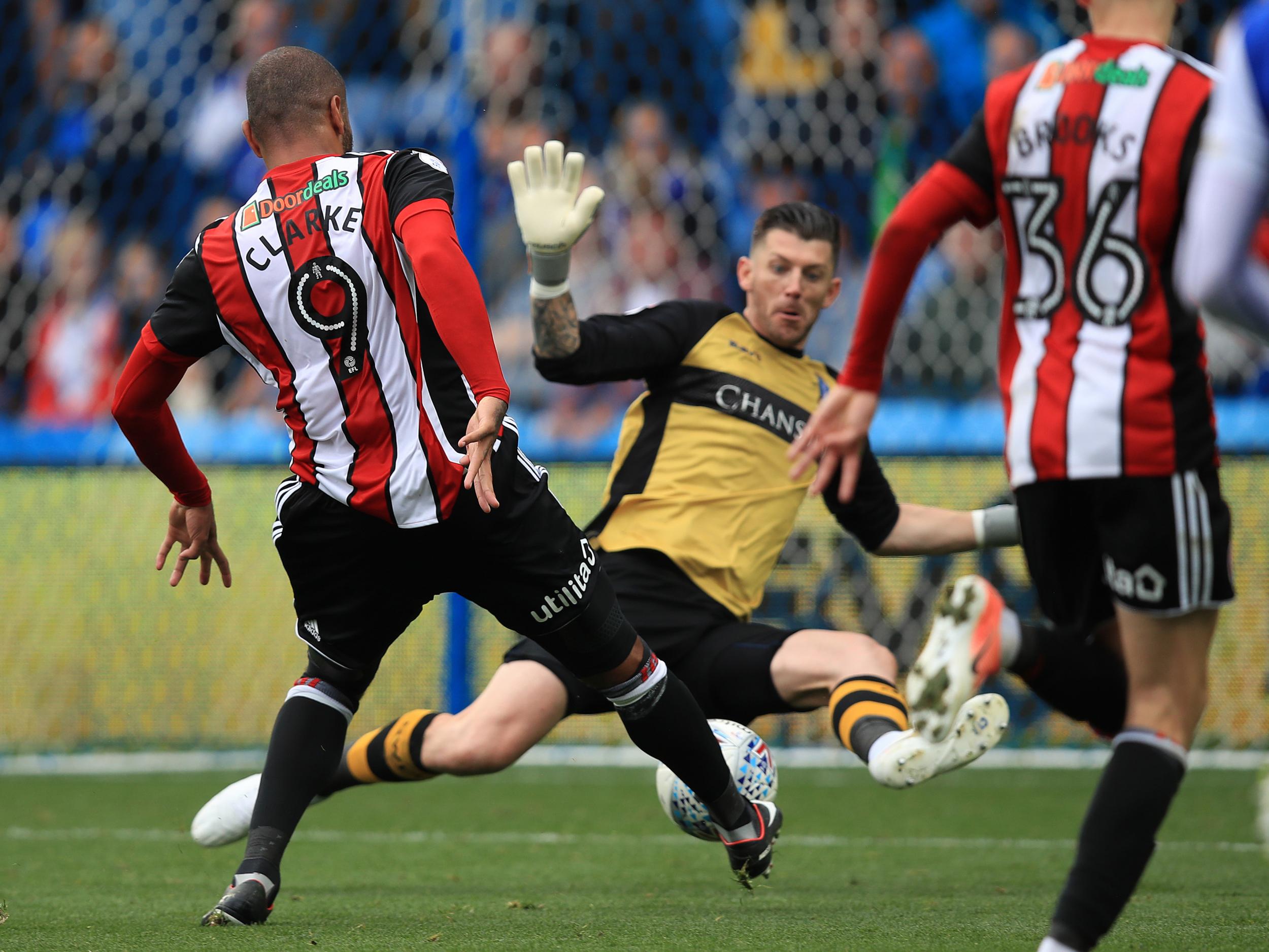 Former Wednesday forward Leon Clarke grabbed a pair on Sunday