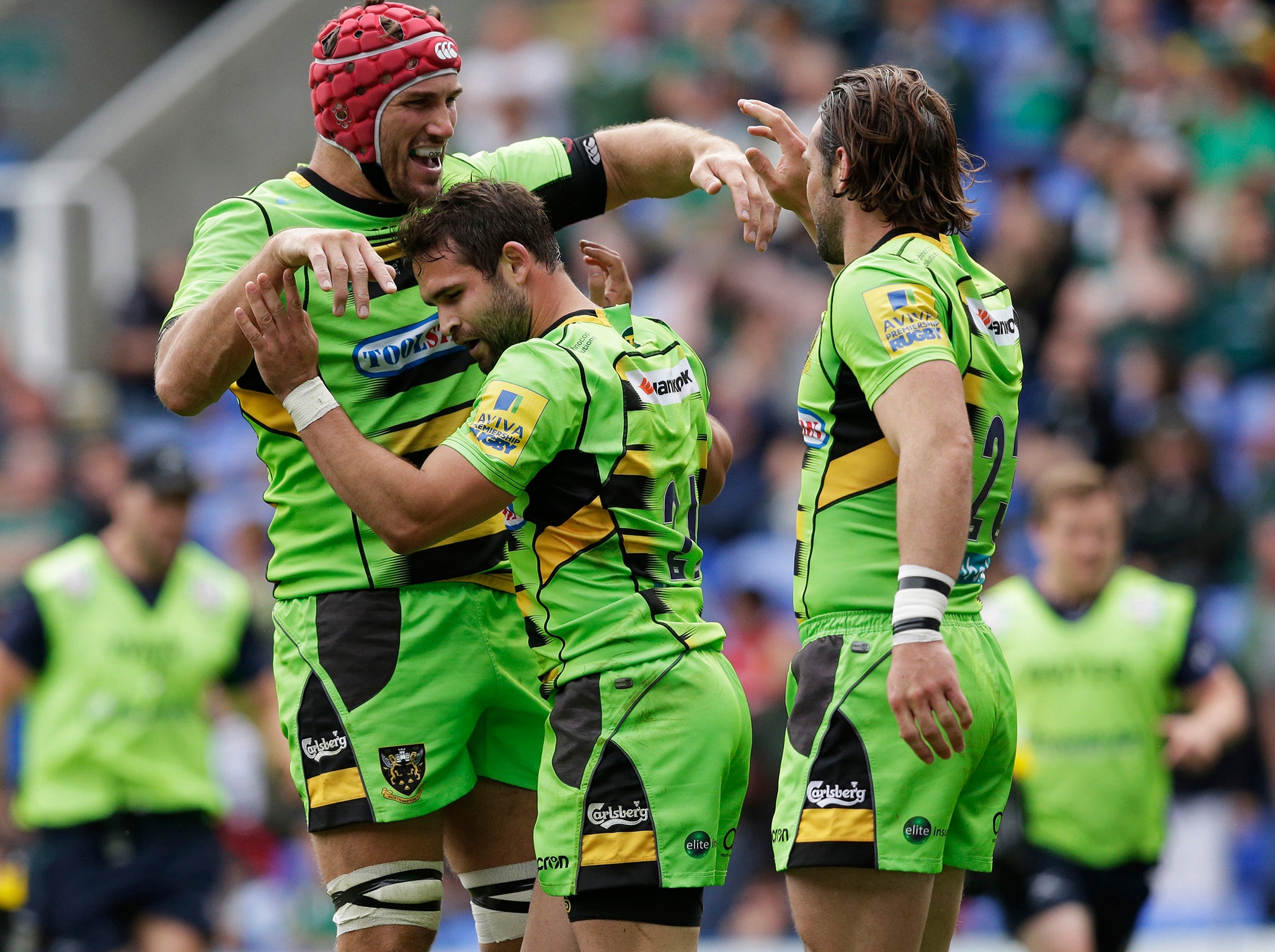 Northampton secured their bonus point before half-time