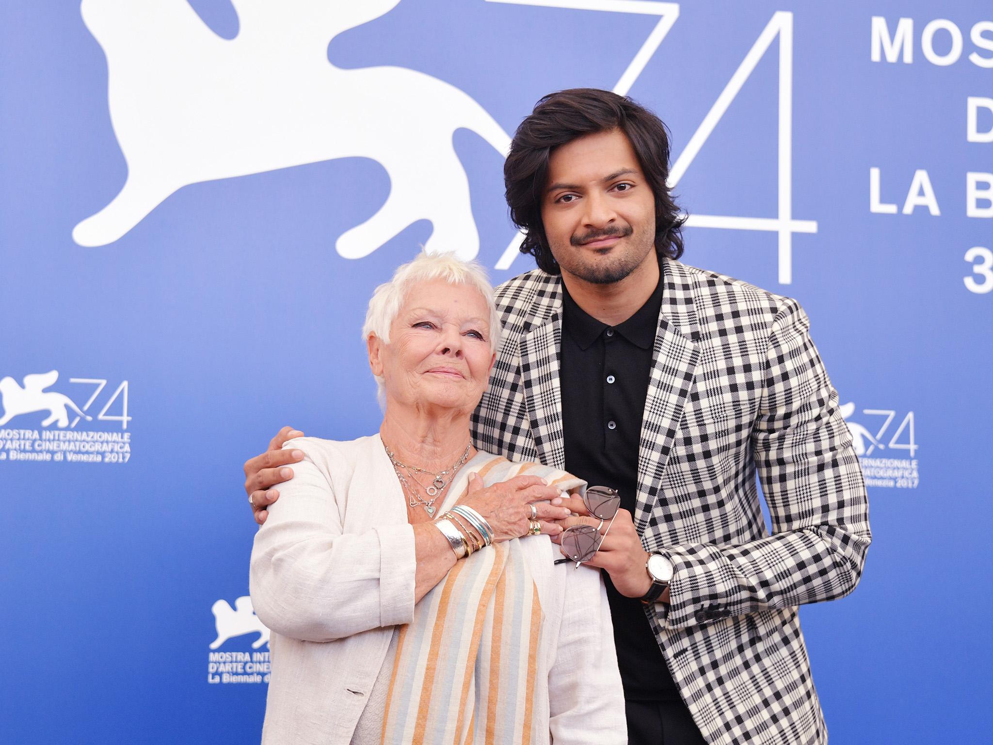 Judi Dench and Ali Fazal attend the 74th Venice Film Festival on 3 September