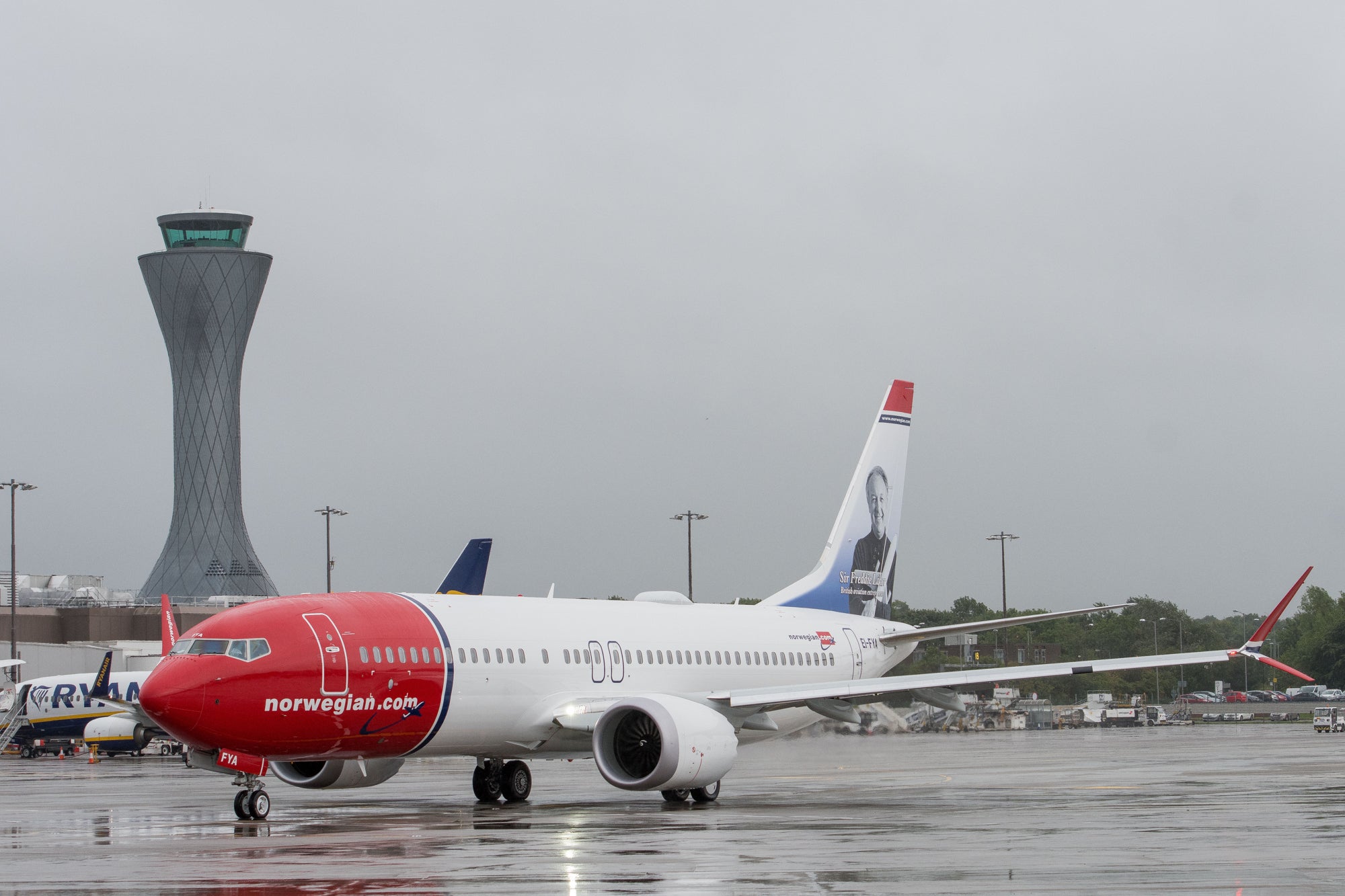 Still flying high: Freddie Laker Boeing 737 MAX at Edinburgh airport