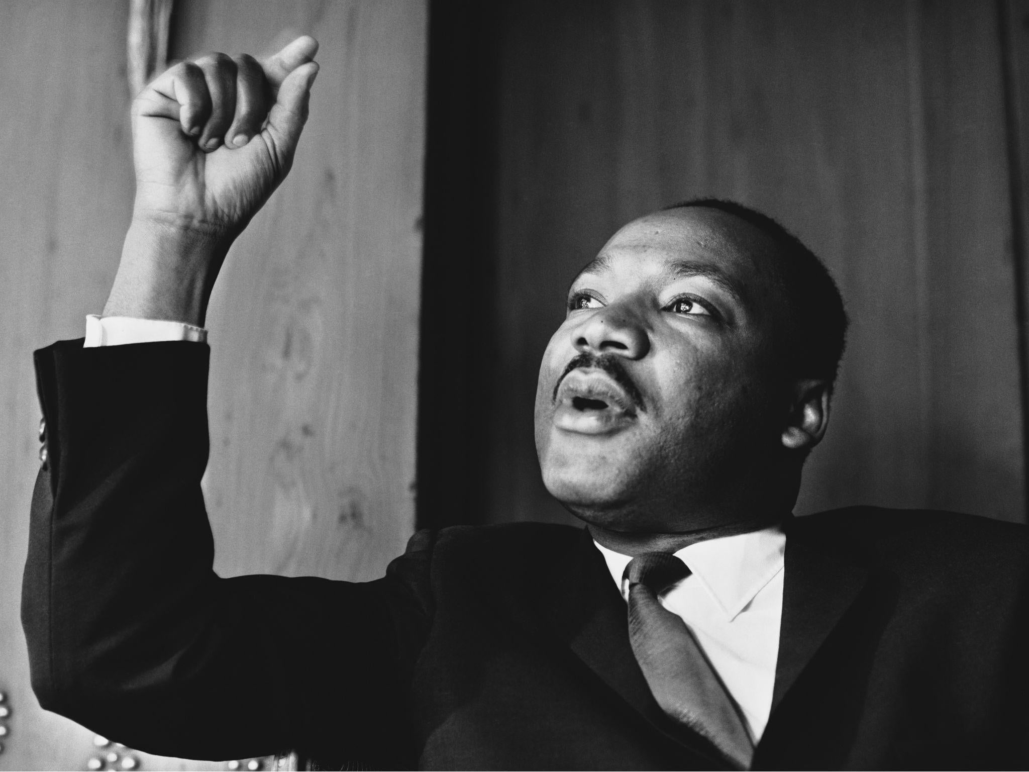 King at a press conference in London, September 1964 (Reg Lancaster/Daily Express/Hulton Archive/Getty)