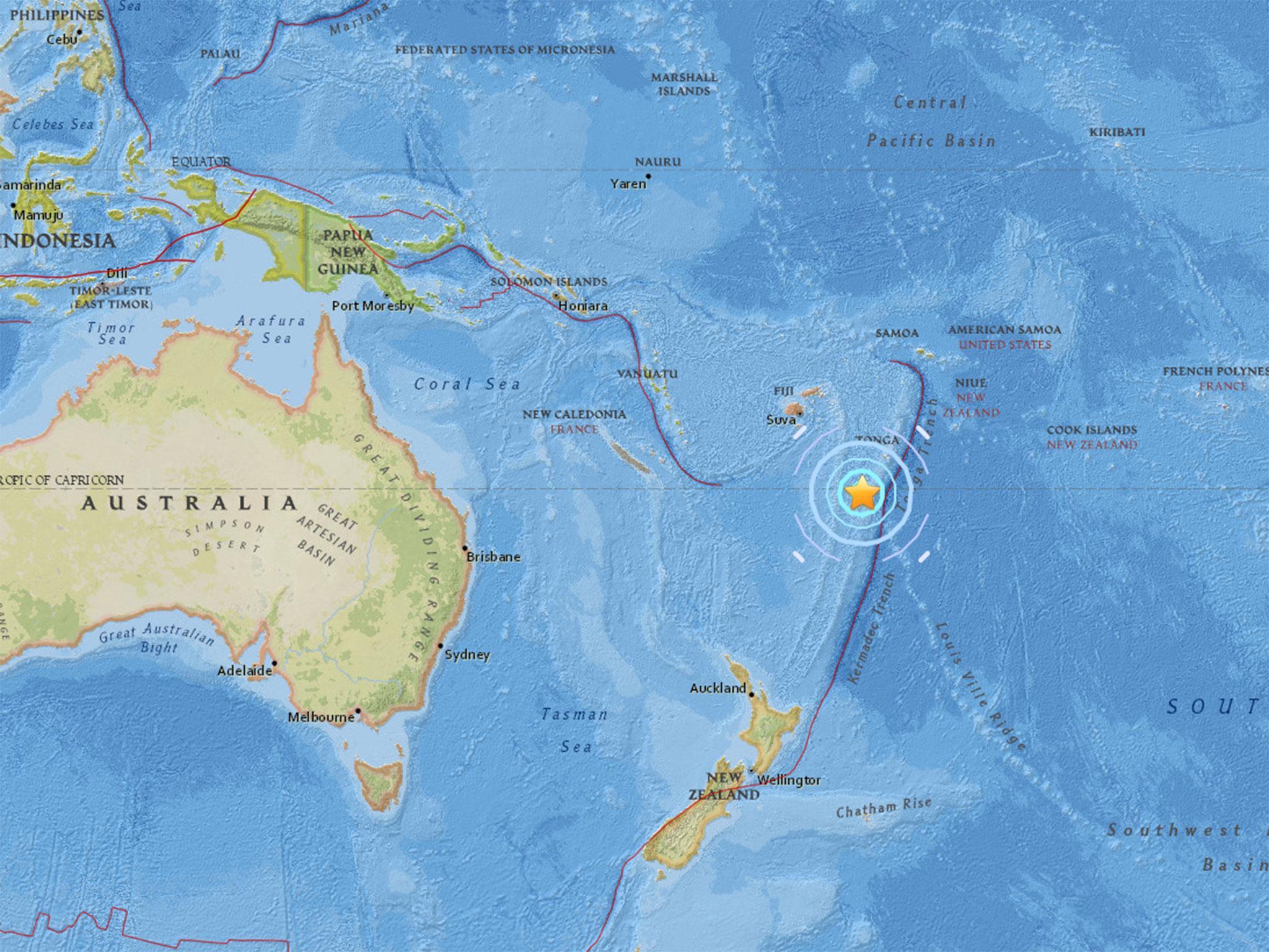 There is not believed to be a tsunami threat after the earthquake