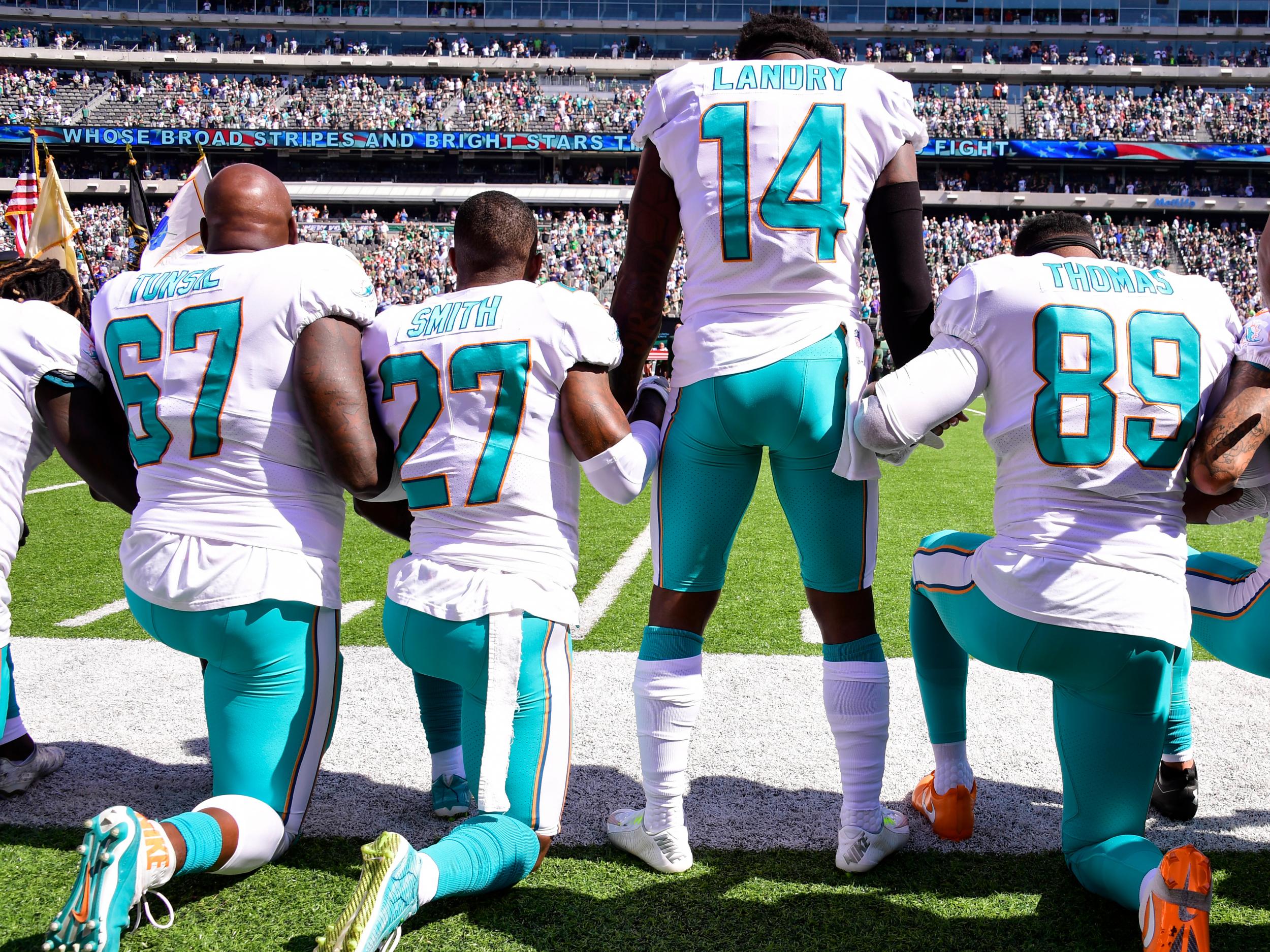 Kneeling and protesting, as much as football, dominated this week's headlines