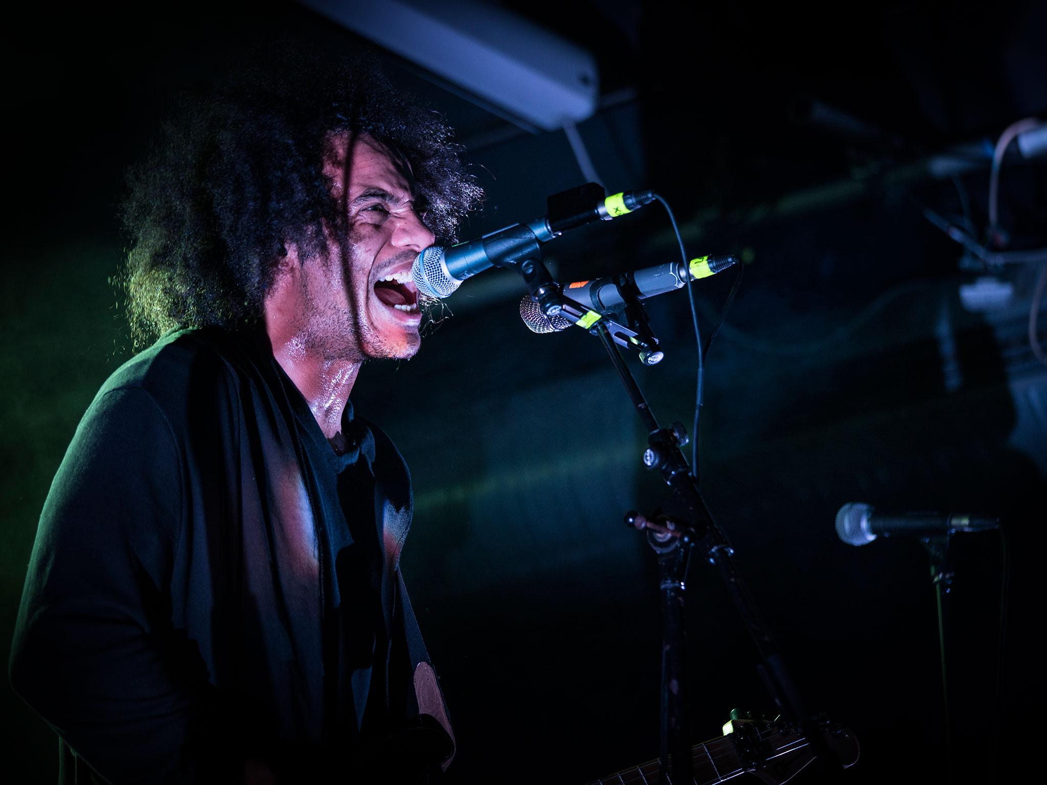 Manuel Gagneux, the mastermind behind Zeal & Ardor, performing at Cologne's Club Bahnhof Ehrenfeld