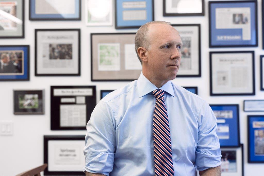 Mr Wigdor's office is lined with his various awards and press clippings