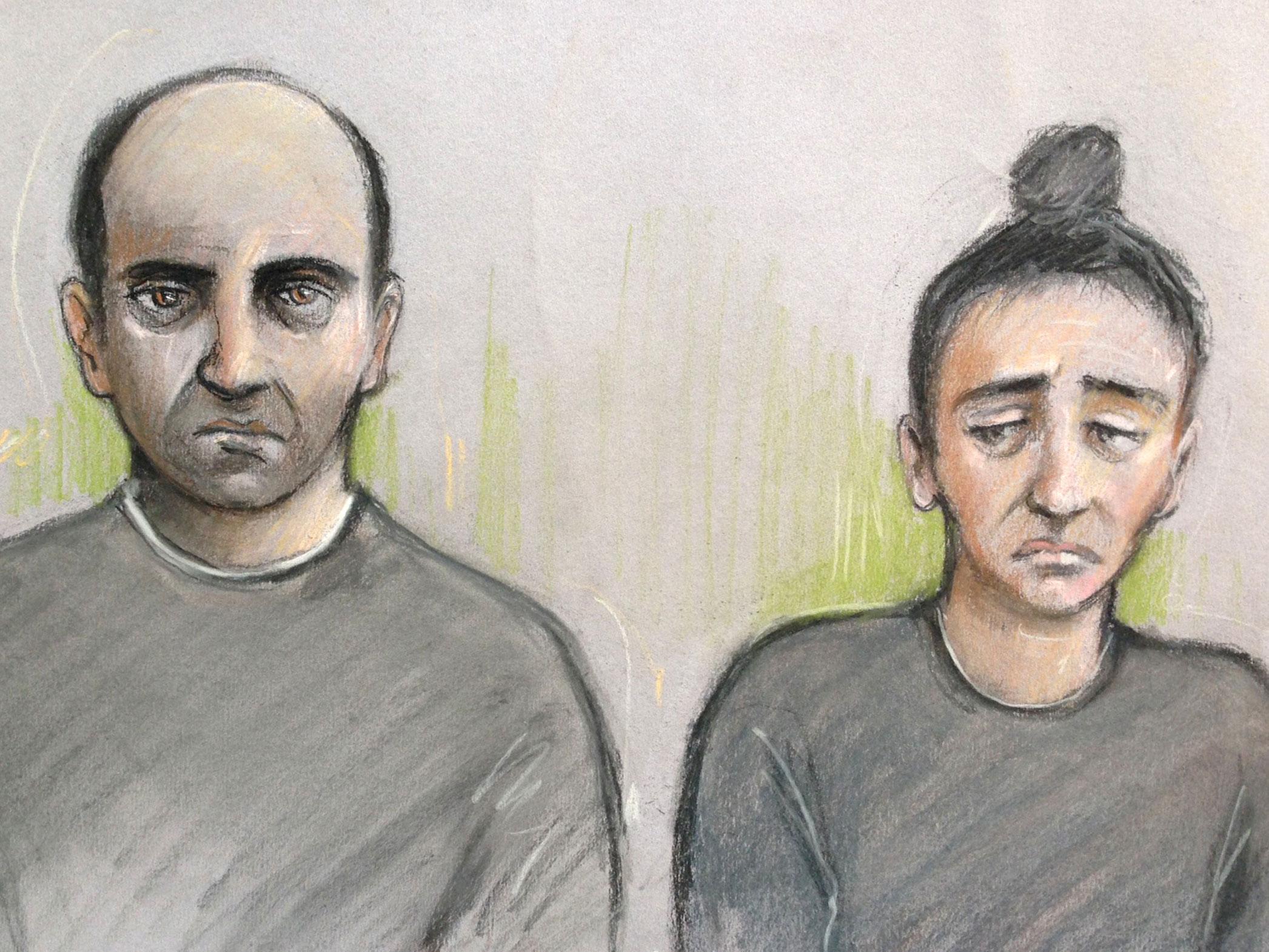 Medouni, left, told jurors Kouider, right, was the ‘dominant’ partner in their relationship