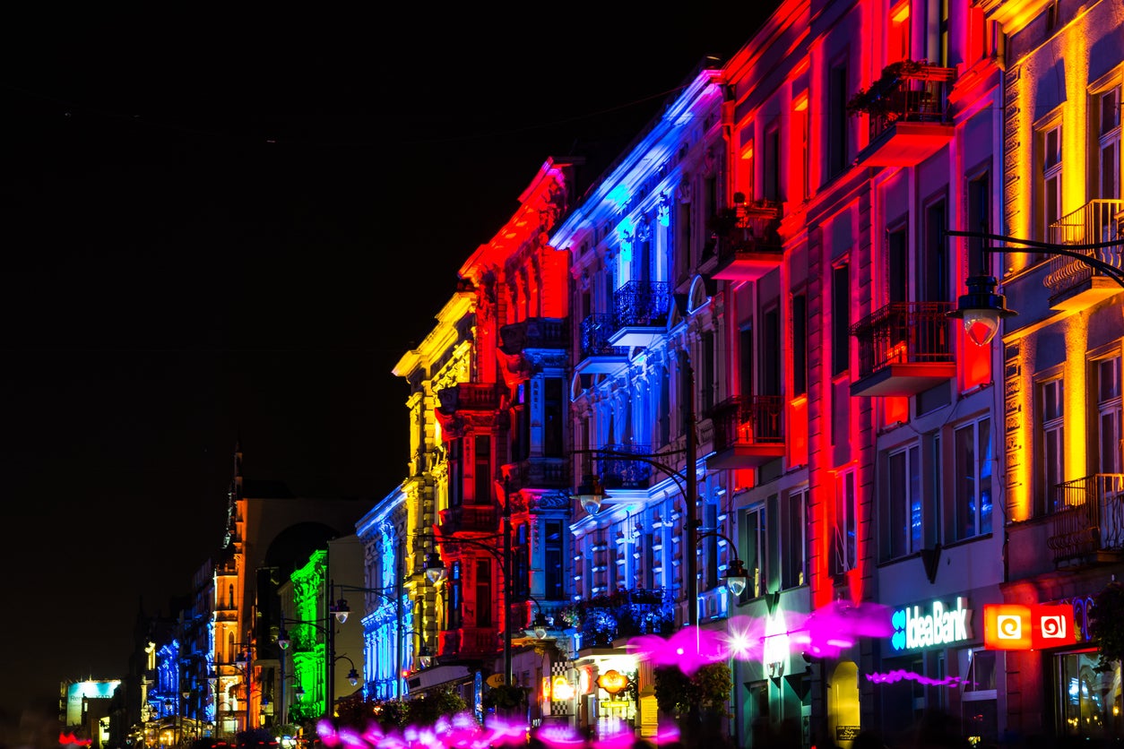 Lodz has intentionally added colour into the city (Getty)