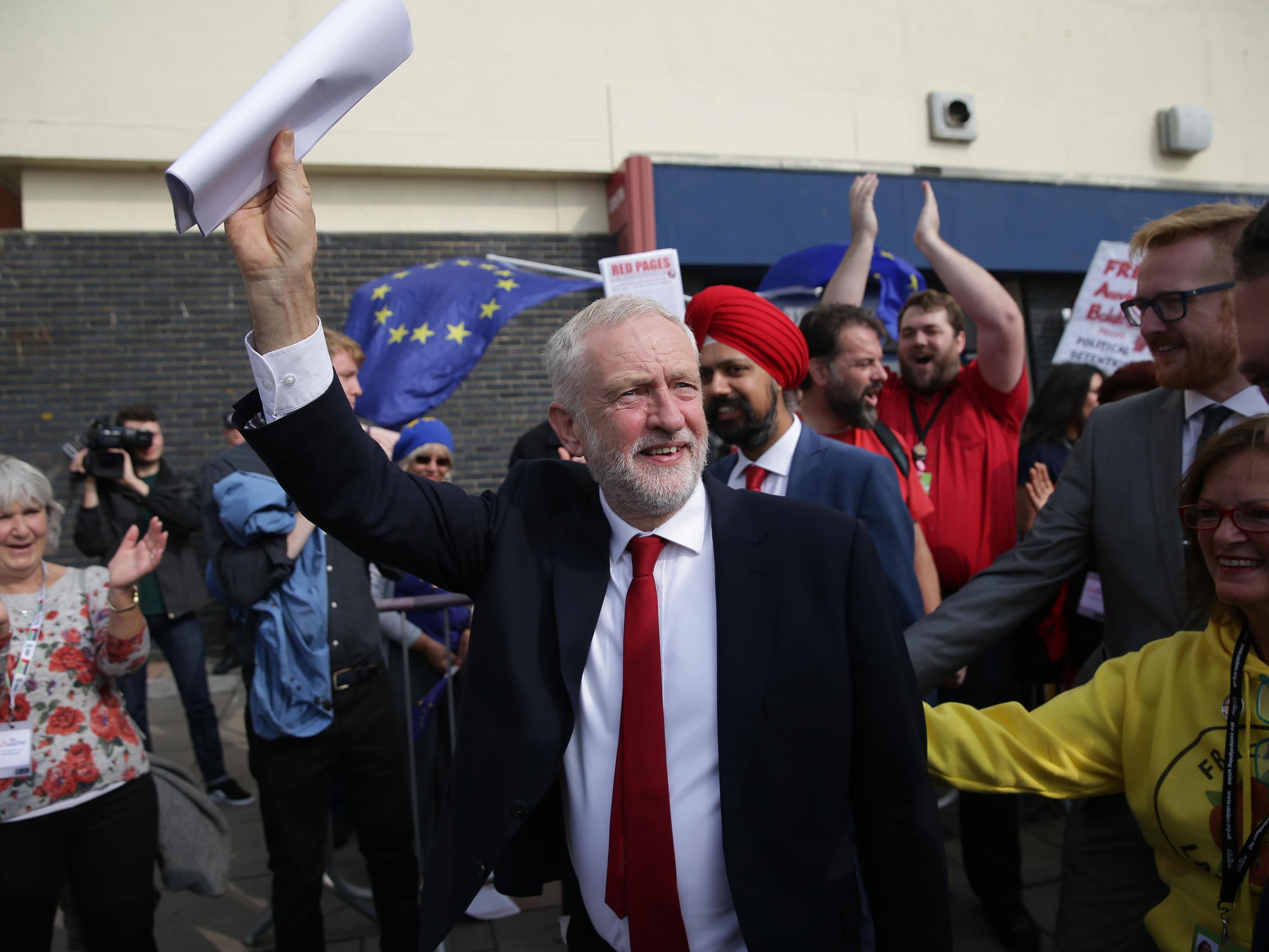 Some accused Jeremy Corbyn’s party of missing an opportunity to win against a feeble Tory leader (AFP)