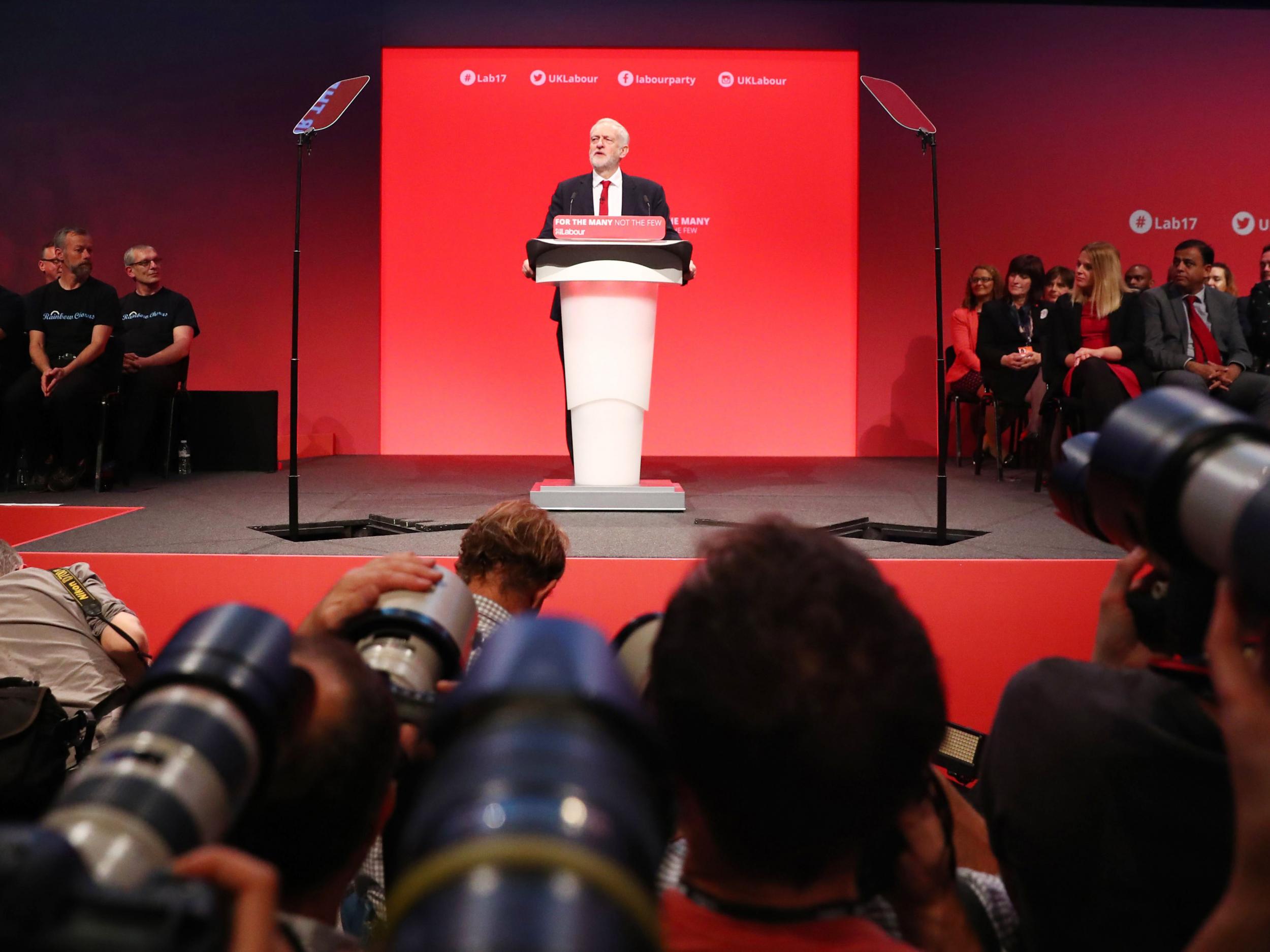 The Labour leader delivered his key note speech to an enthusiastic party conference audience in Brighton