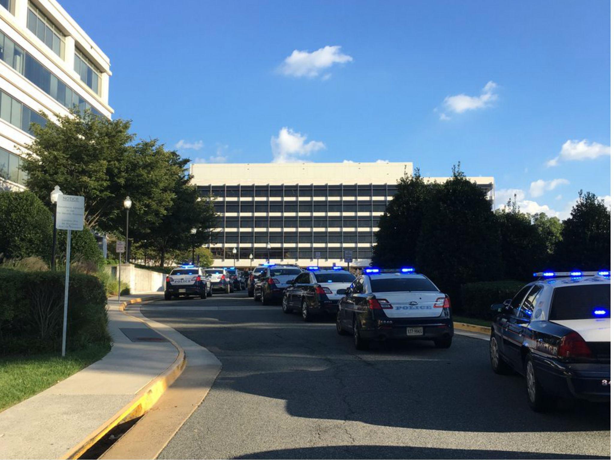 Police in Fairfax, Virginia were responding after shots were fired in a building there