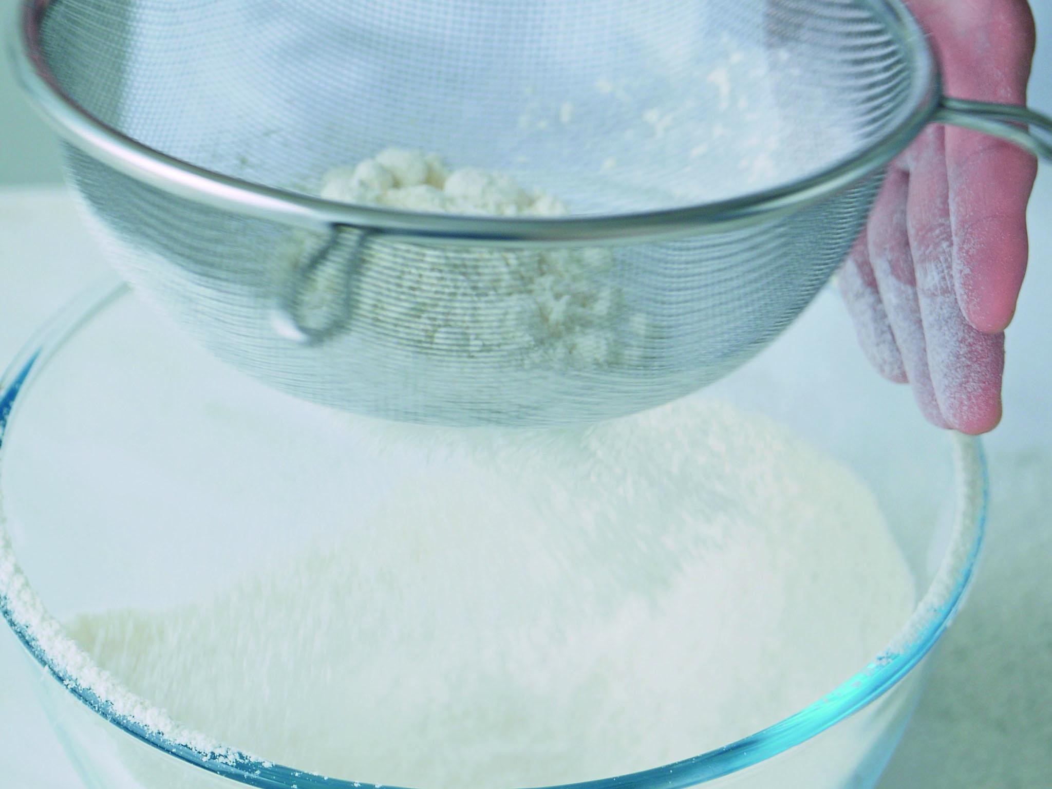 1. Sift the flour and salt into a medium bowl