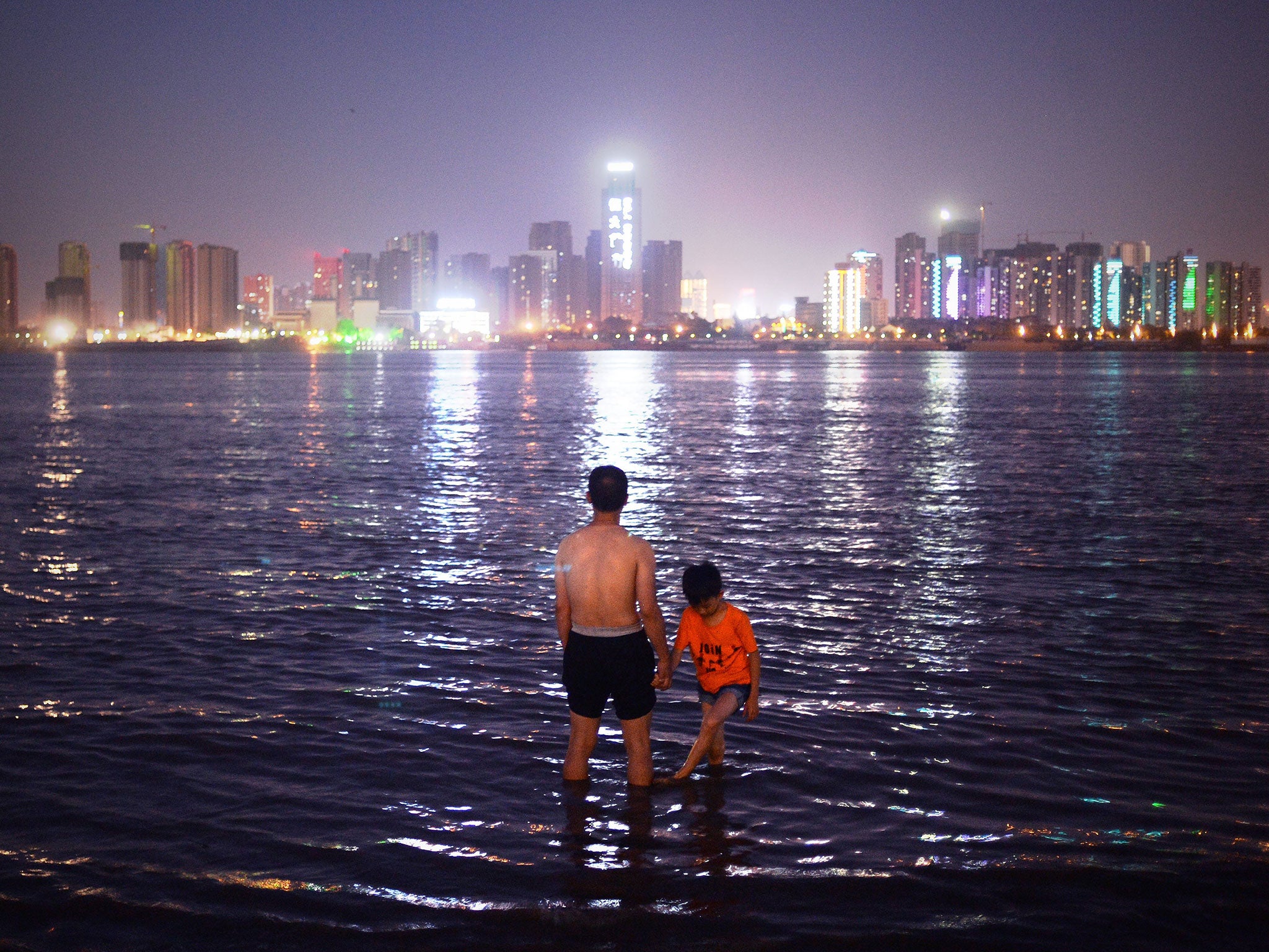 A general view of the Wuhan skyline from the Yangtze River