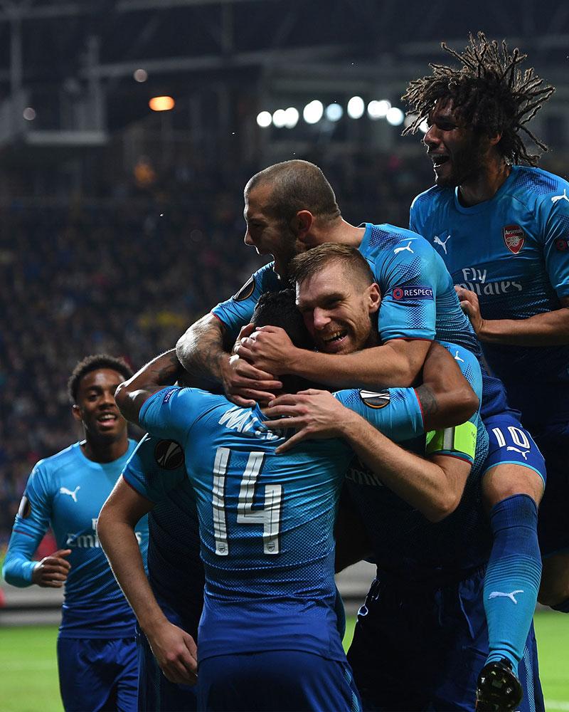 Arsenal fired four past their opponents