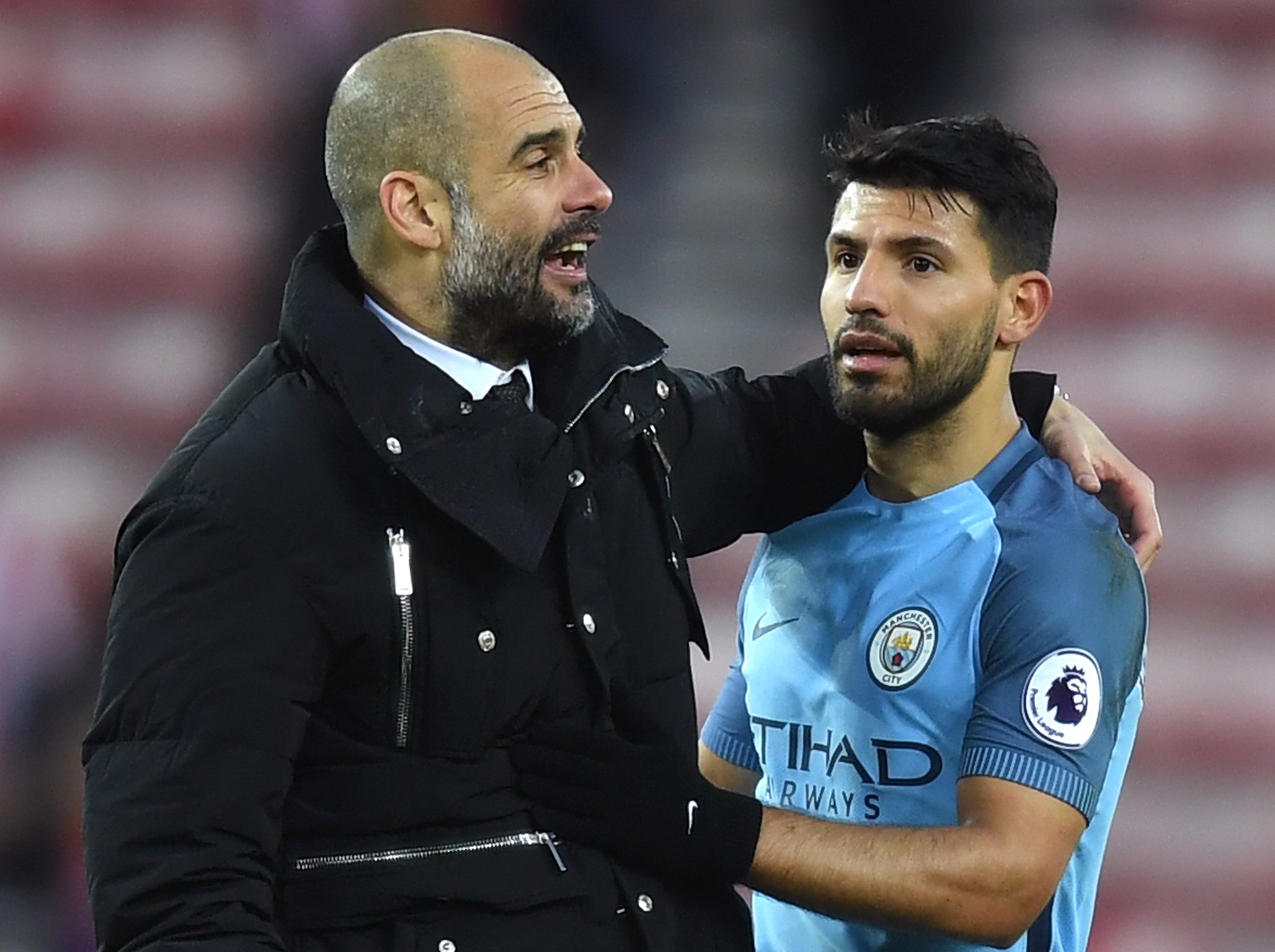 Guardiola has defended his injured striker Aguero