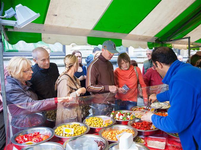 An olive oil-soaked stand at Newport’s Tiny Rebel festival