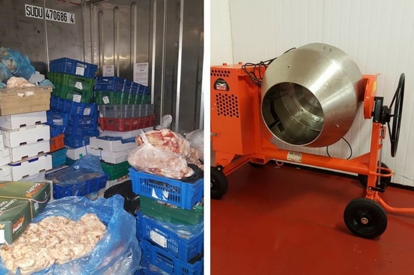 Mr Ahmet had used a cement mixer to process meat