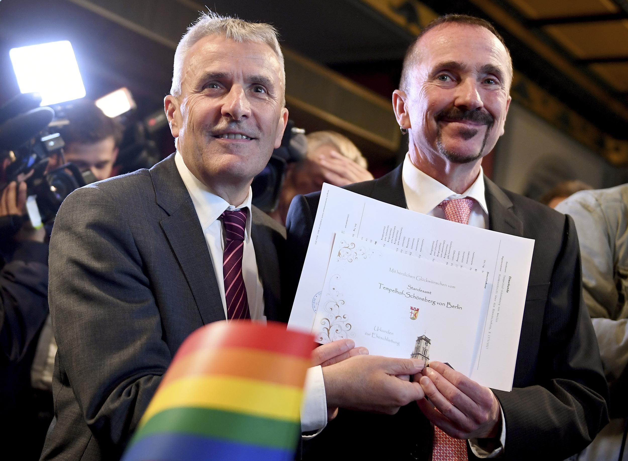 Karl Kreile and Bodo Mende marry in Berlin, 1st October 2017
