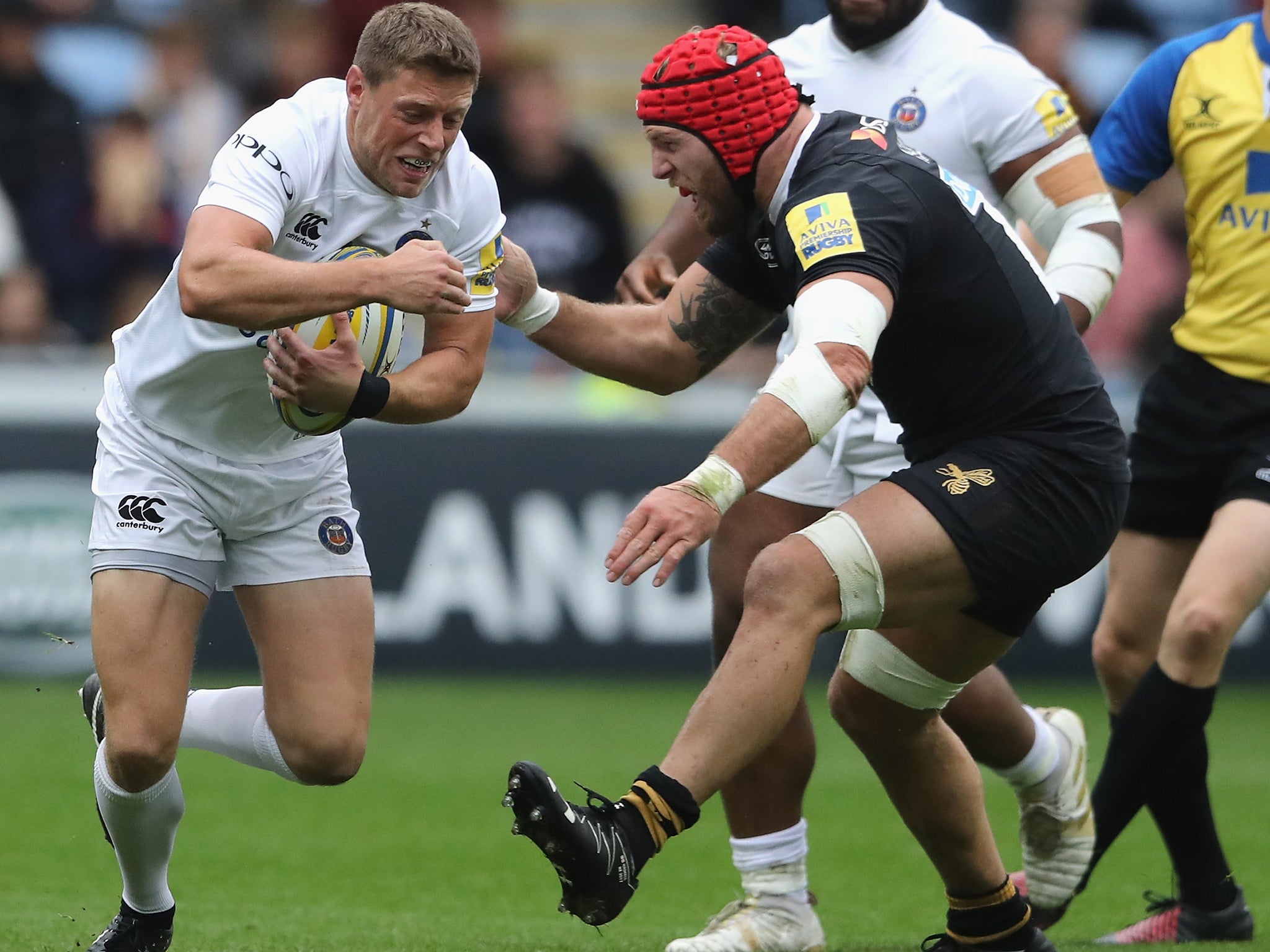 Rhys Priestland kicked 12 points before being replaced by Freddie Burns