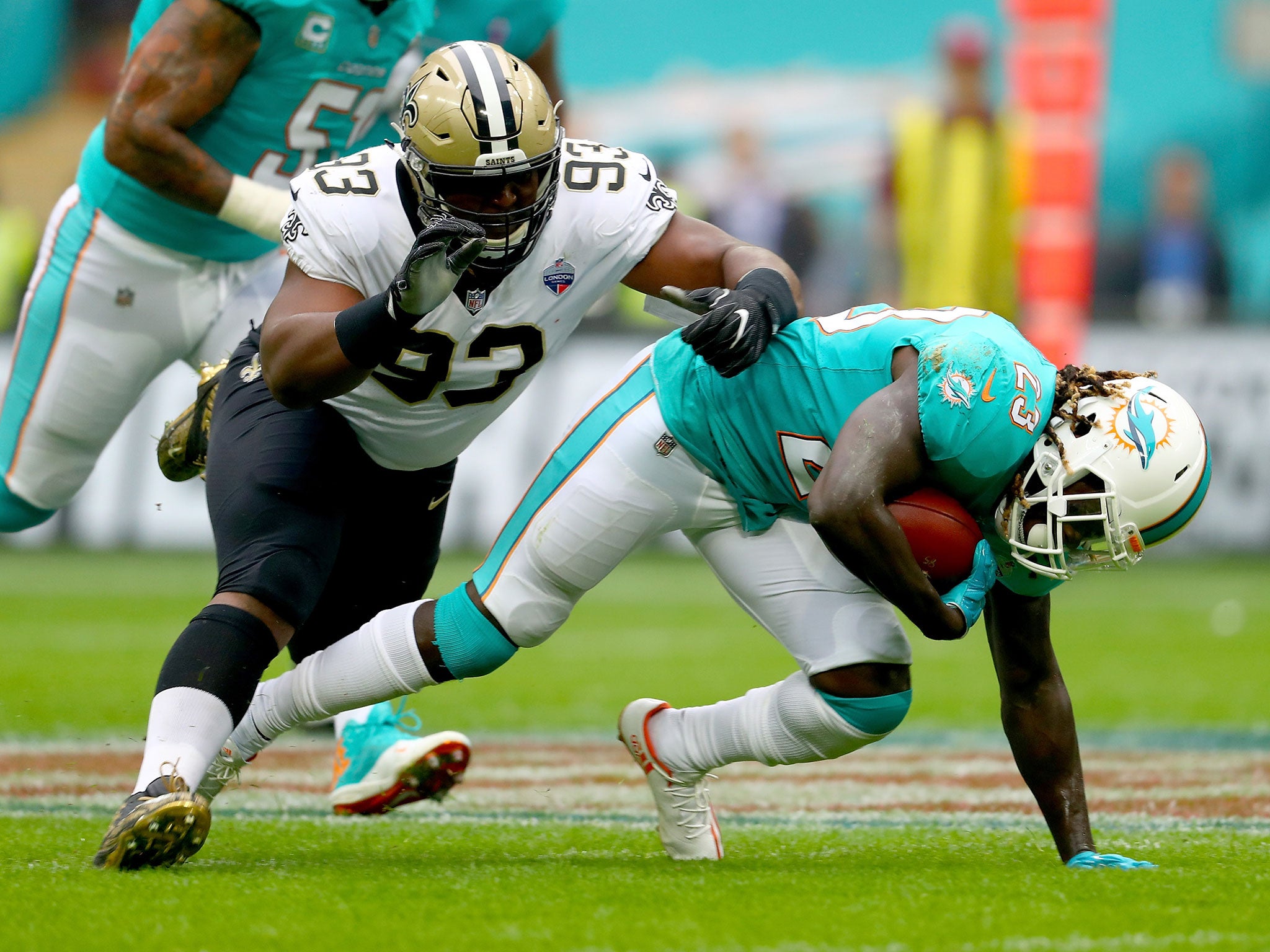 Jay Ajayi in action for the Miami Dolphins