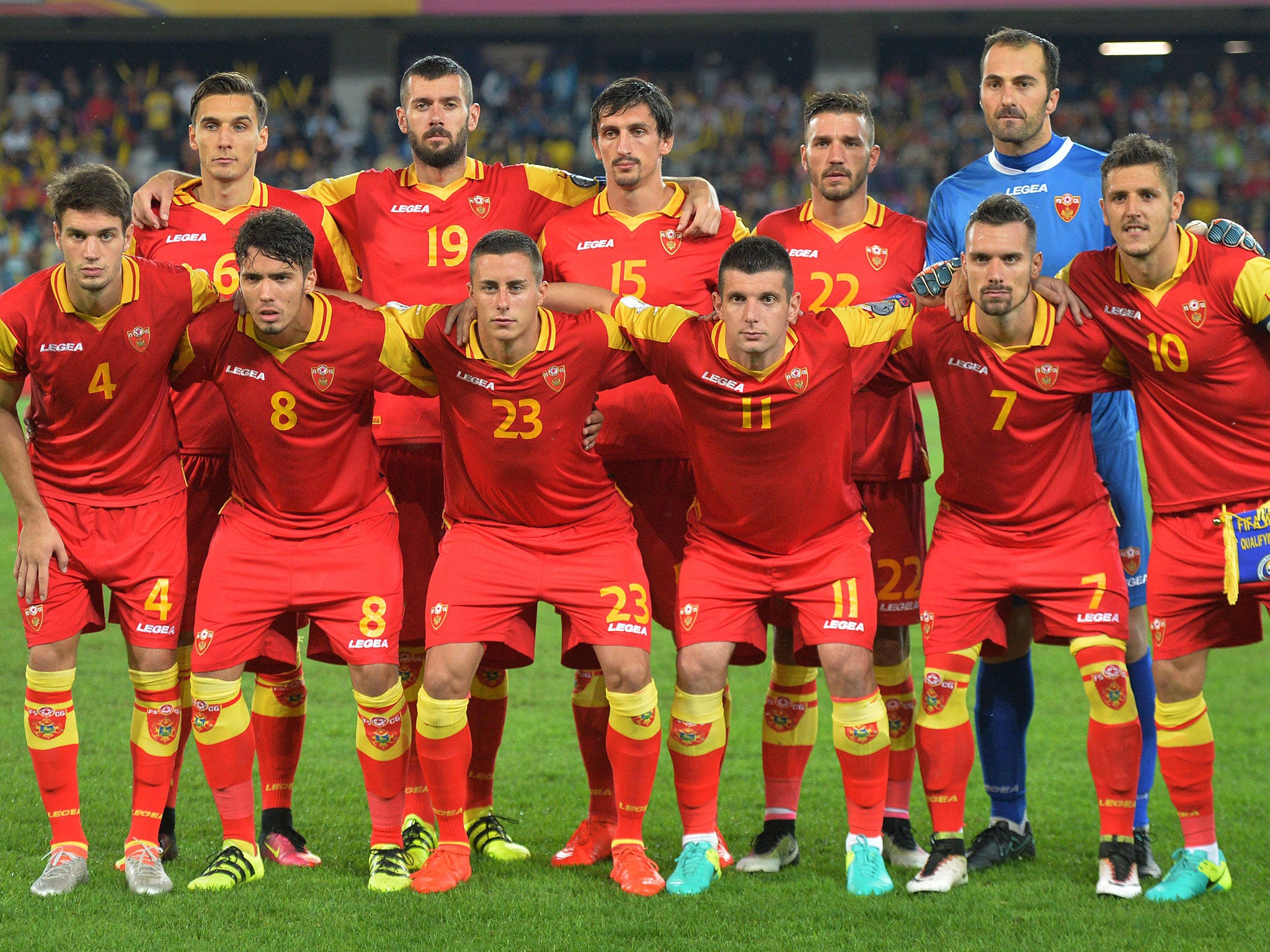 The current Montenegro senior team