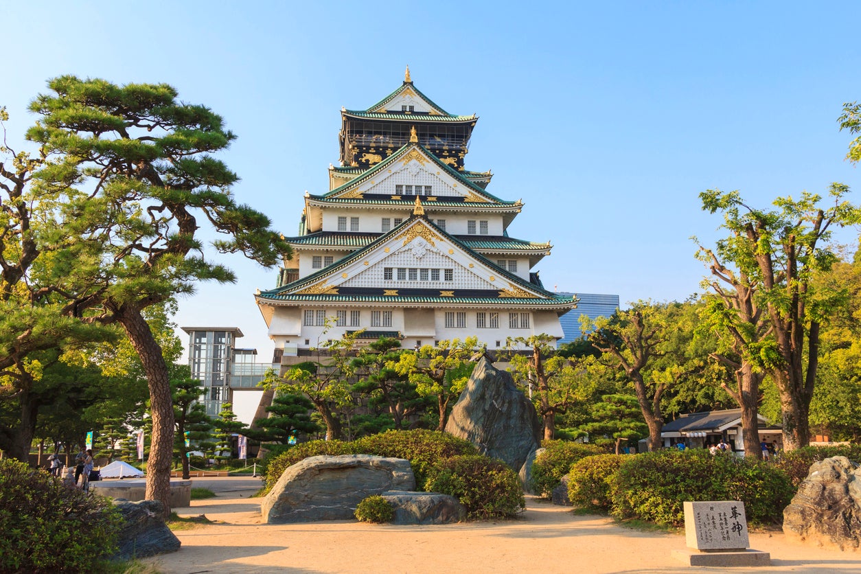 Osaka Castle sits within a 106-hectare park (Getty)