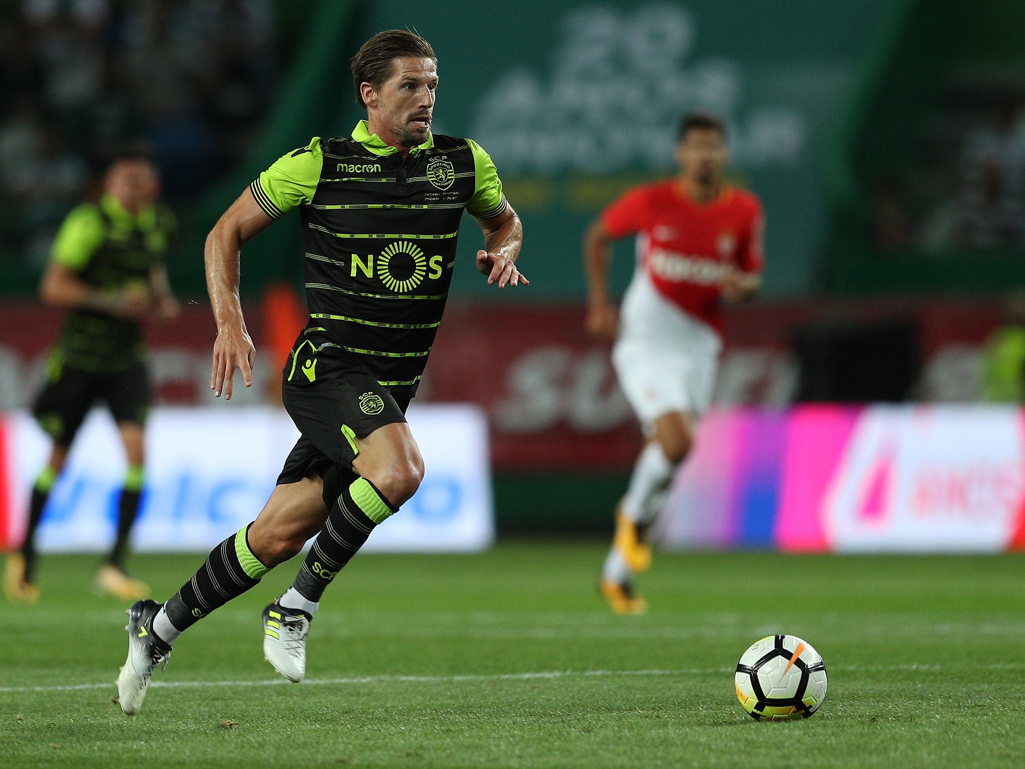 &#13;
Adrien Silva in action for Sporting Lisbon &#13;