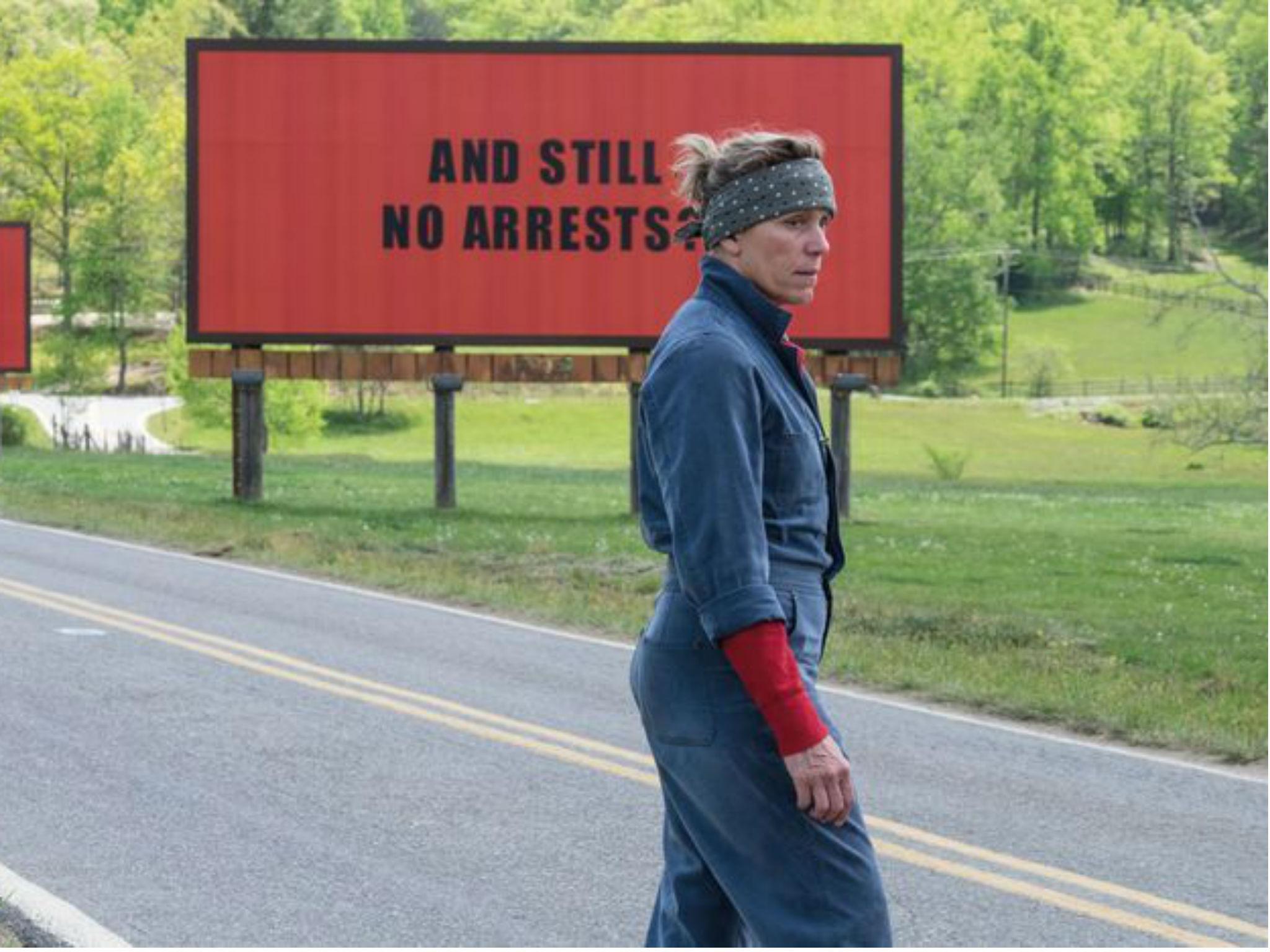 Frances McDormand plays the provocative Mildred Hayes, a mother chasing justice for the murder of her daughter in ‘Three Billboards Outside Ebbing, Missouri’