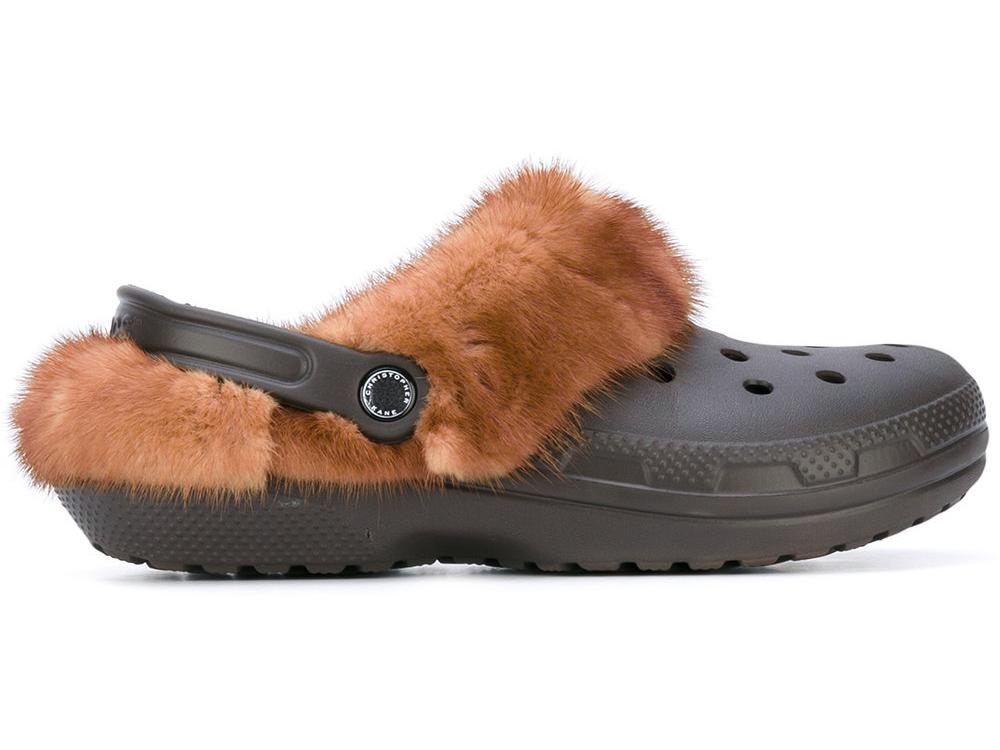 Christopher Kane, Fur Trim Crocs Clogs, £475, Farfetch