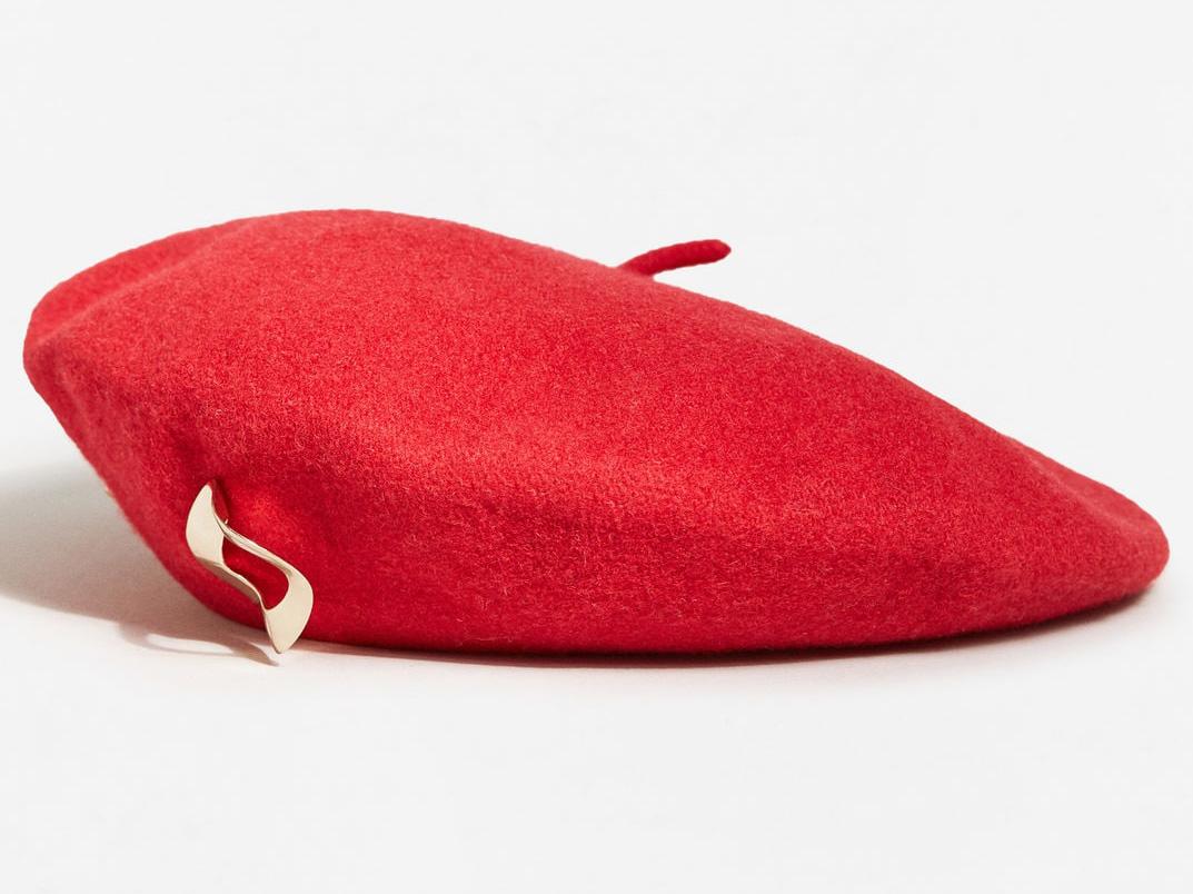 Brooch Wool Beret, £17.99, Mango