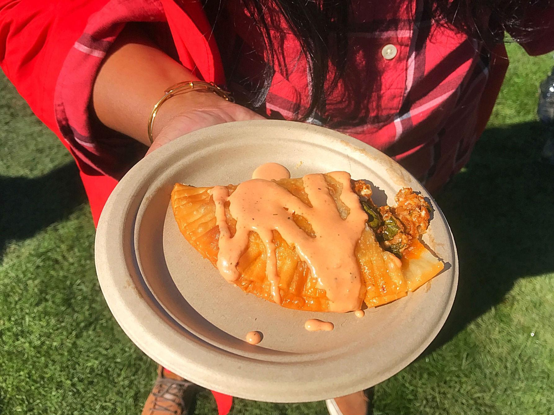 The chorizo and cheese empanada from Candle Cafe