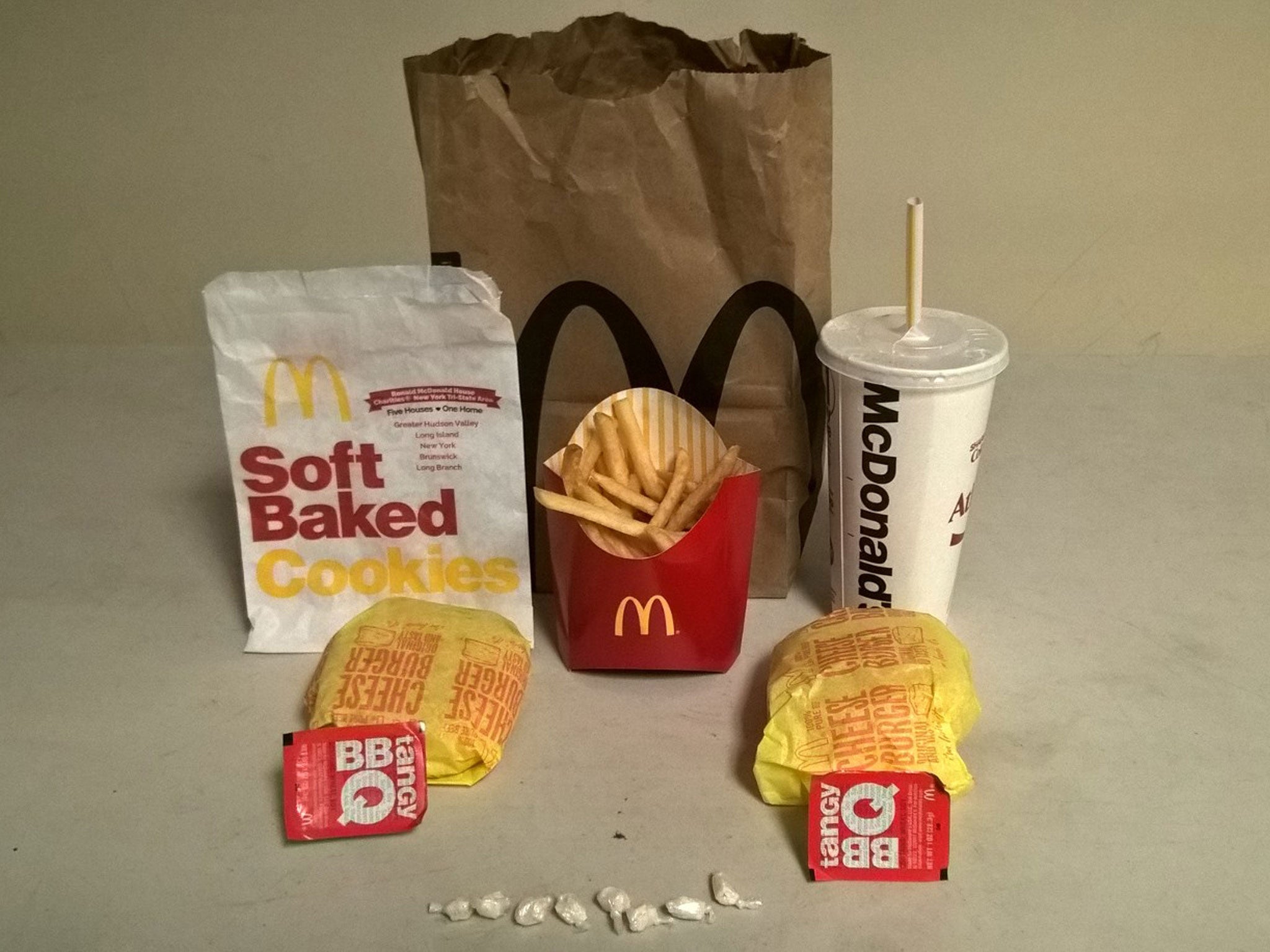 Mr Guerrero was caught selling cocaine alongside McDonald's meals