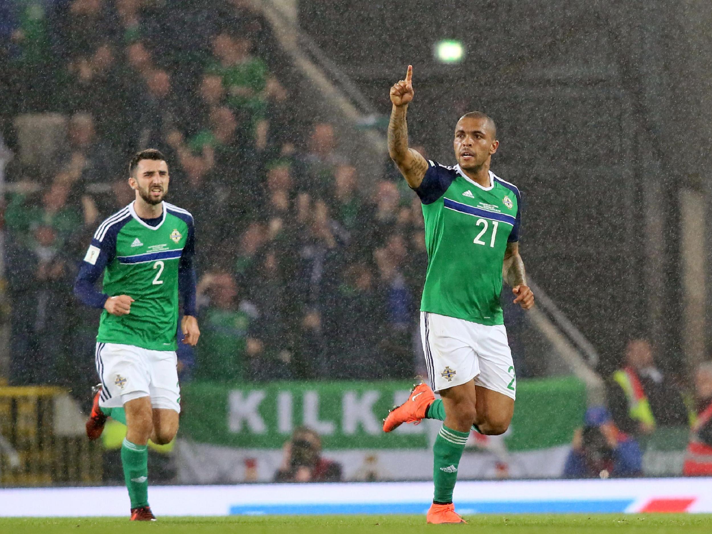 Josh Magennis netted a late consolation for the hosts