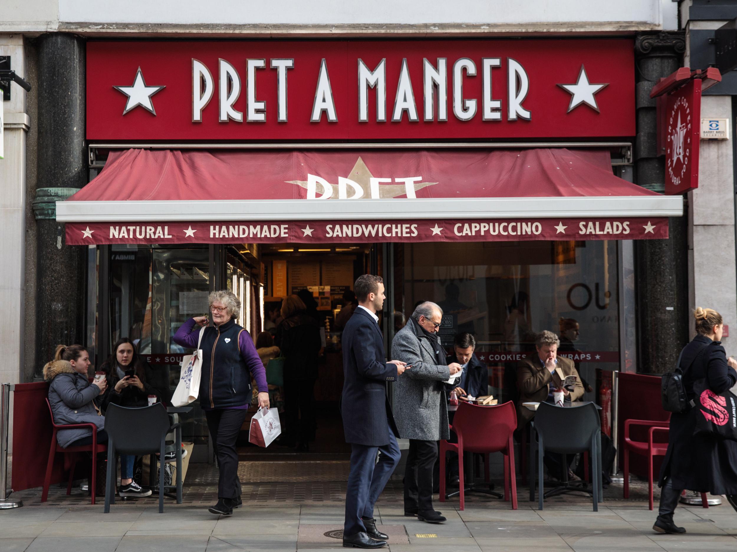 Water stations will be tried out in Pret's veggie stores, followed by its Manchester branches